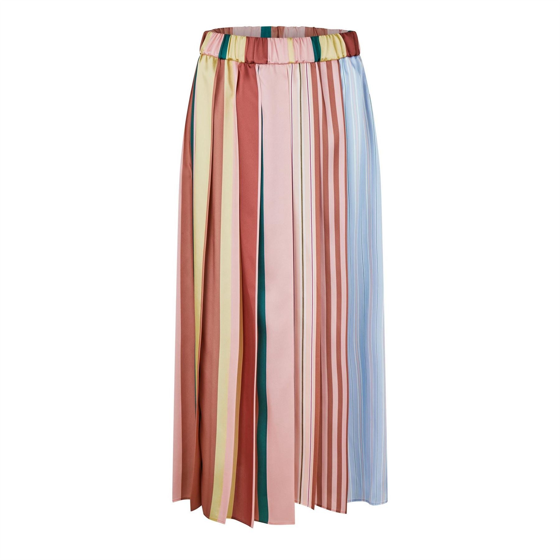 Weekend Max Mara Fagus Pleated Stripe A Line Skirt