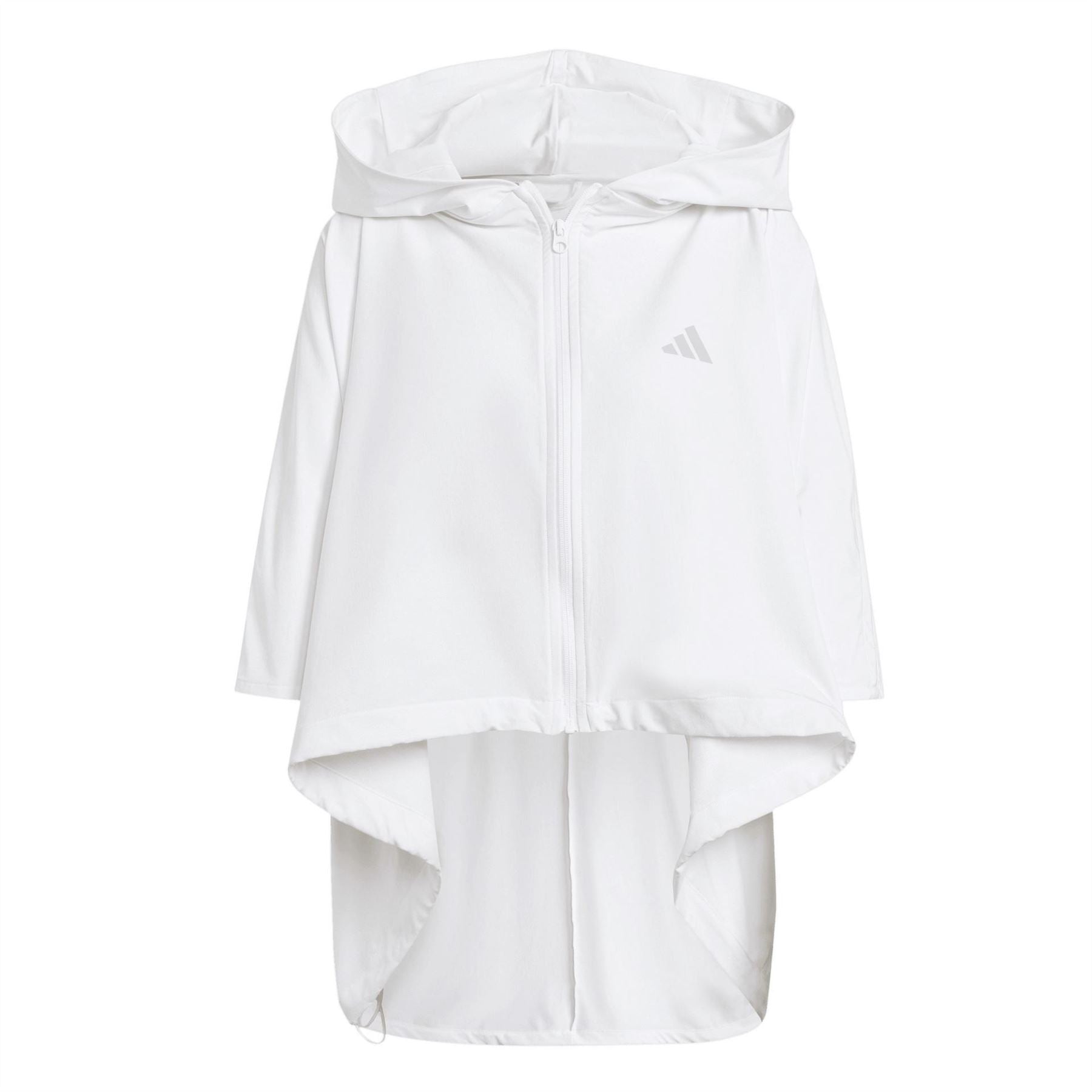 adidas Solid Patterned Drawstring Zipped Pocket Poncho