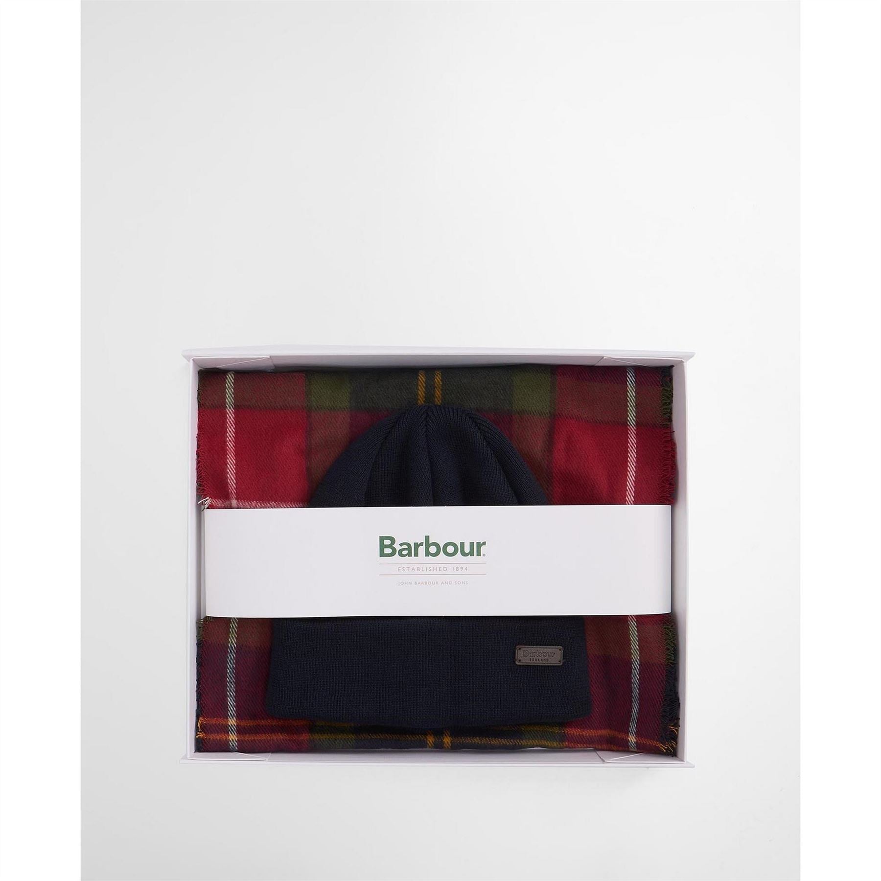 Barbour Beanie  And  Galingale Scarf Gift Set