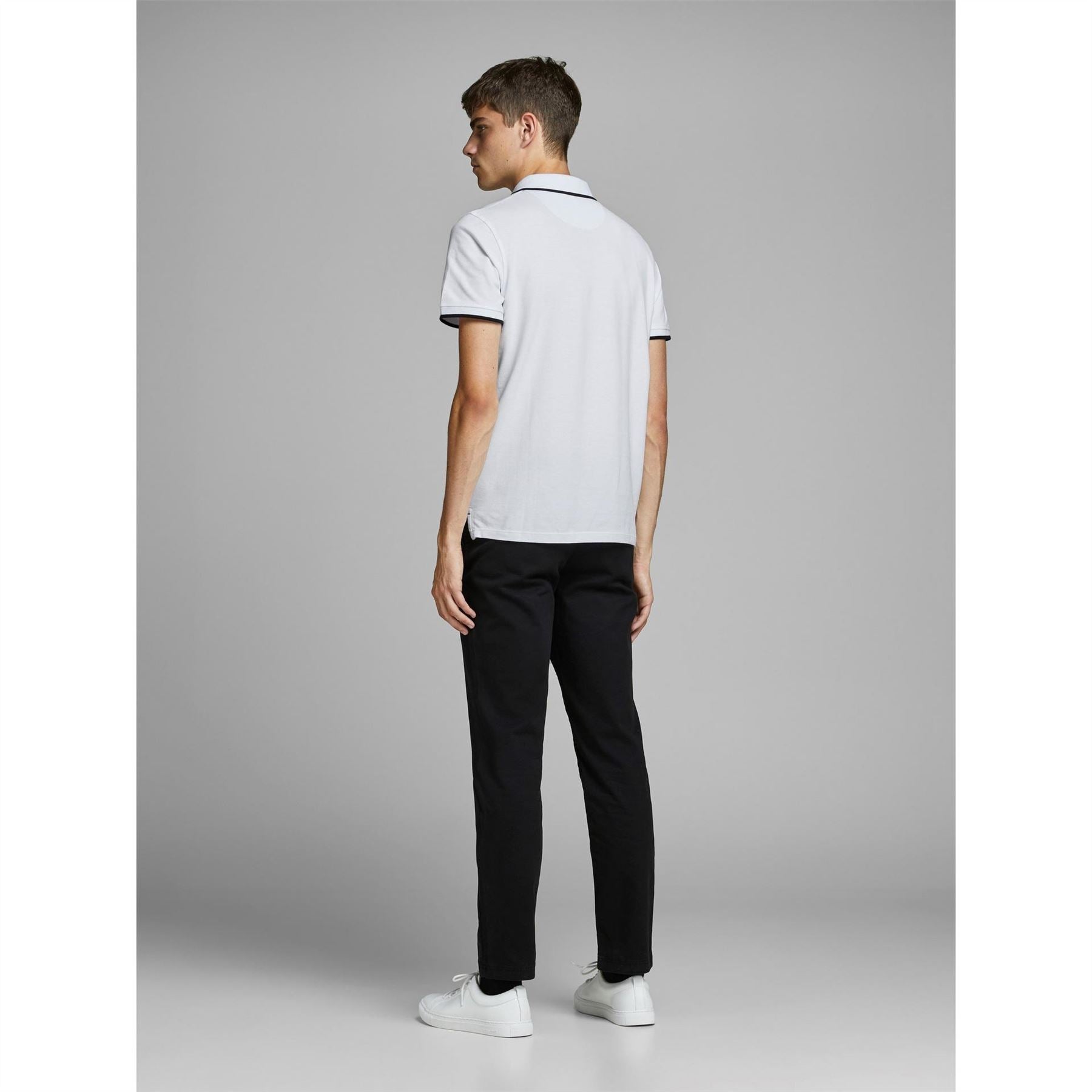 Jack and Jones Paulos Tipped Pique Short Sleeve Polo Shirt