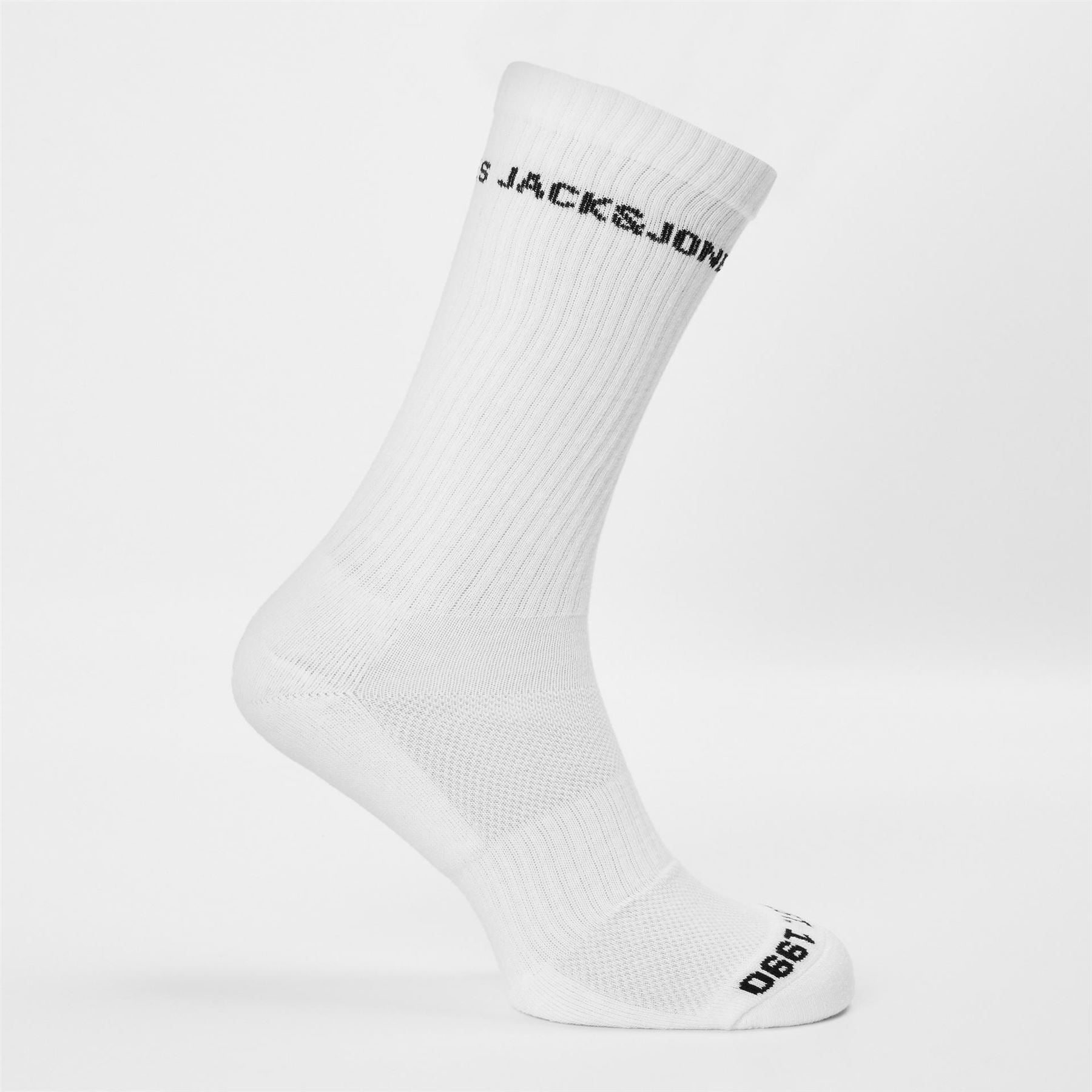 Jack and Jones 2 Pack Basic Lettering Crew Socks