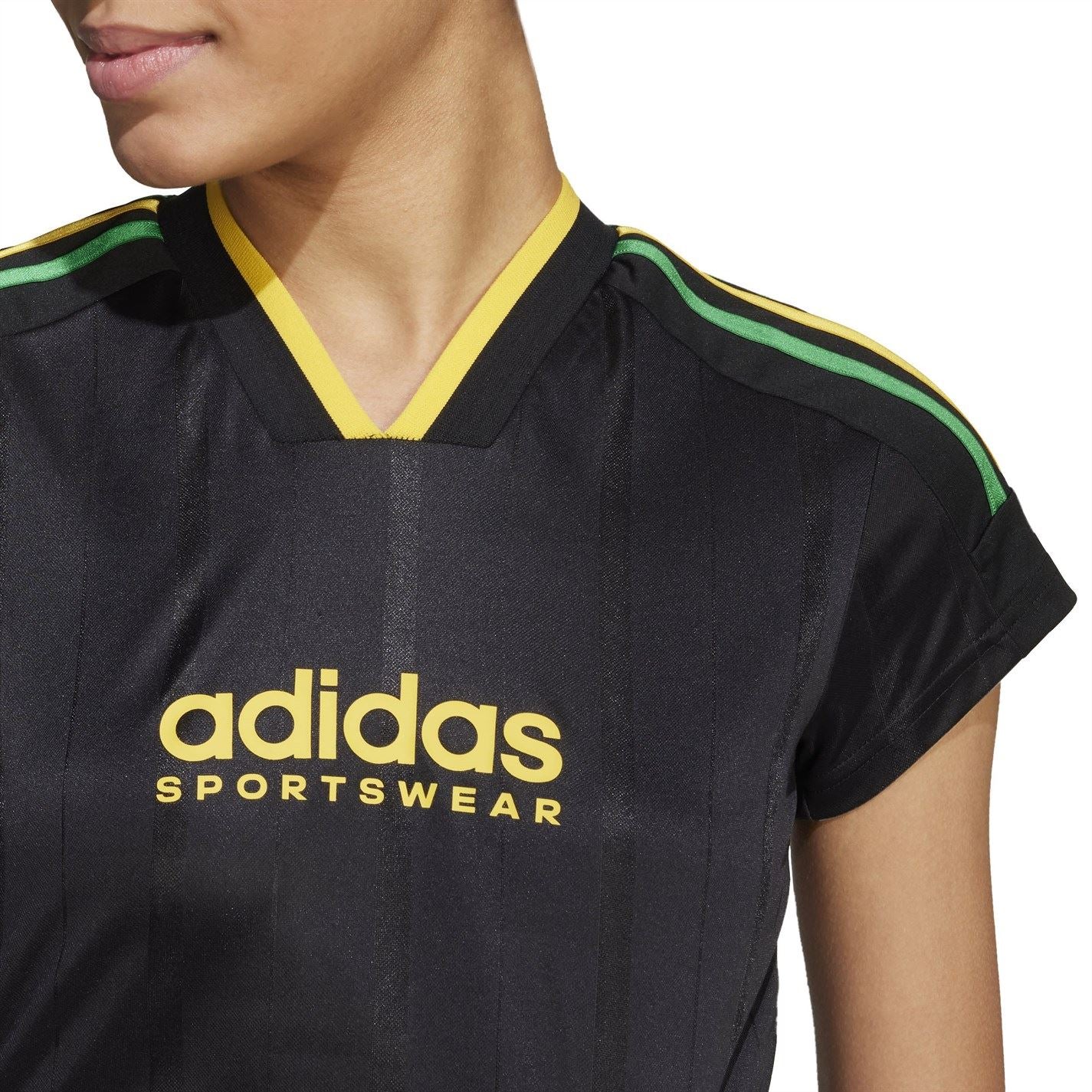 adidas Womens House Of Tiro Nations Pack Cut 3 Stripes Crop Jersey