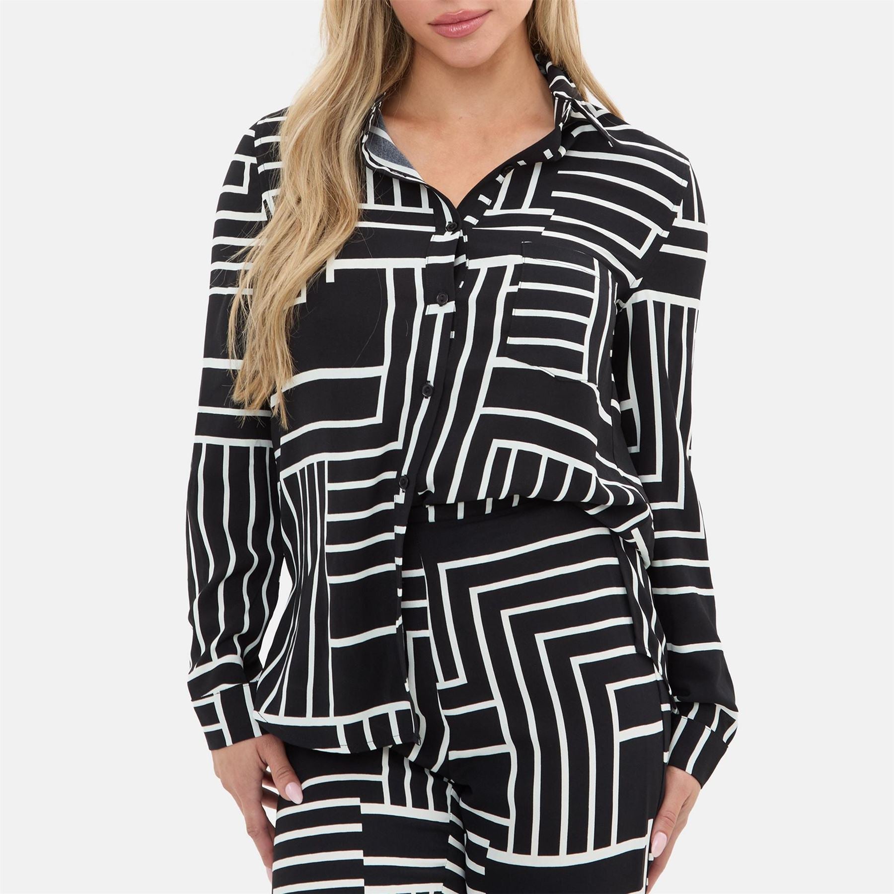 I Saw It First Long Sleeved Crepe Shirt