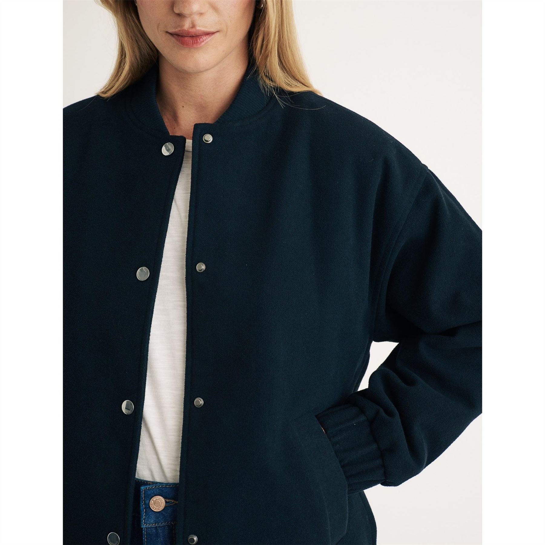 Nobodys Child Relaxed Fit Bomber Jacket with Ribbed Cuff