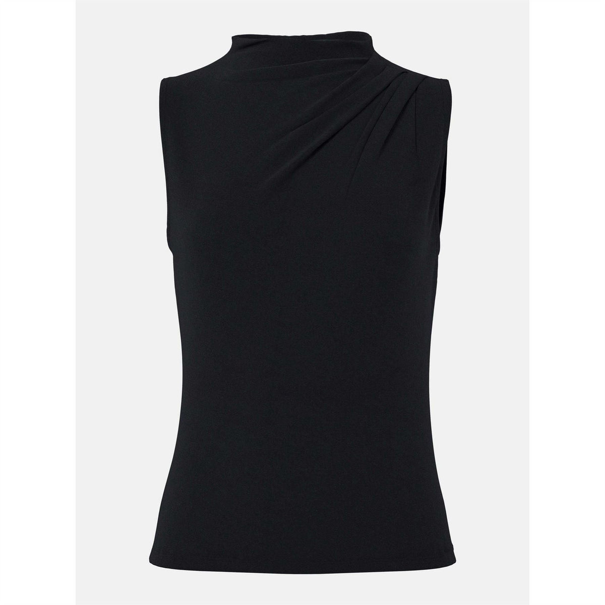 Pieces Cowl Neck High Collar Sleeveless Slim Fit Tank