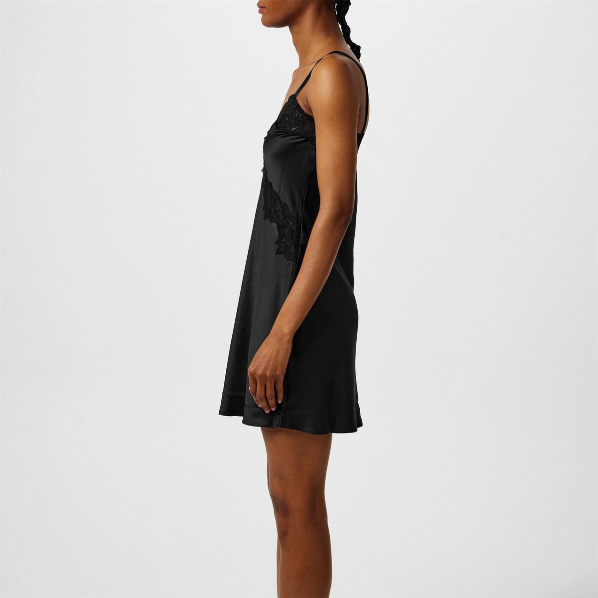 Lauren by Ralph Lauren Satin Lace Trim Chemise