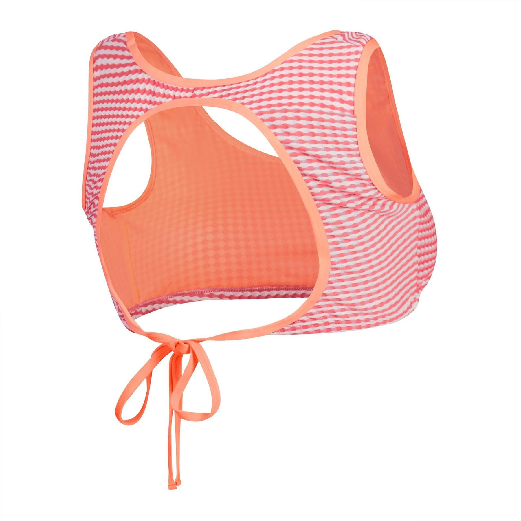 Speedo Wrap Tie Back Bikini Top Horizontal Stripe