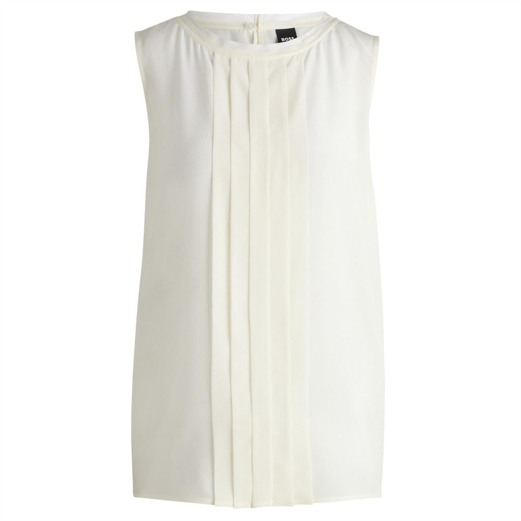 Boss Jewel Neck Sleeveless Regular Fit Blouse