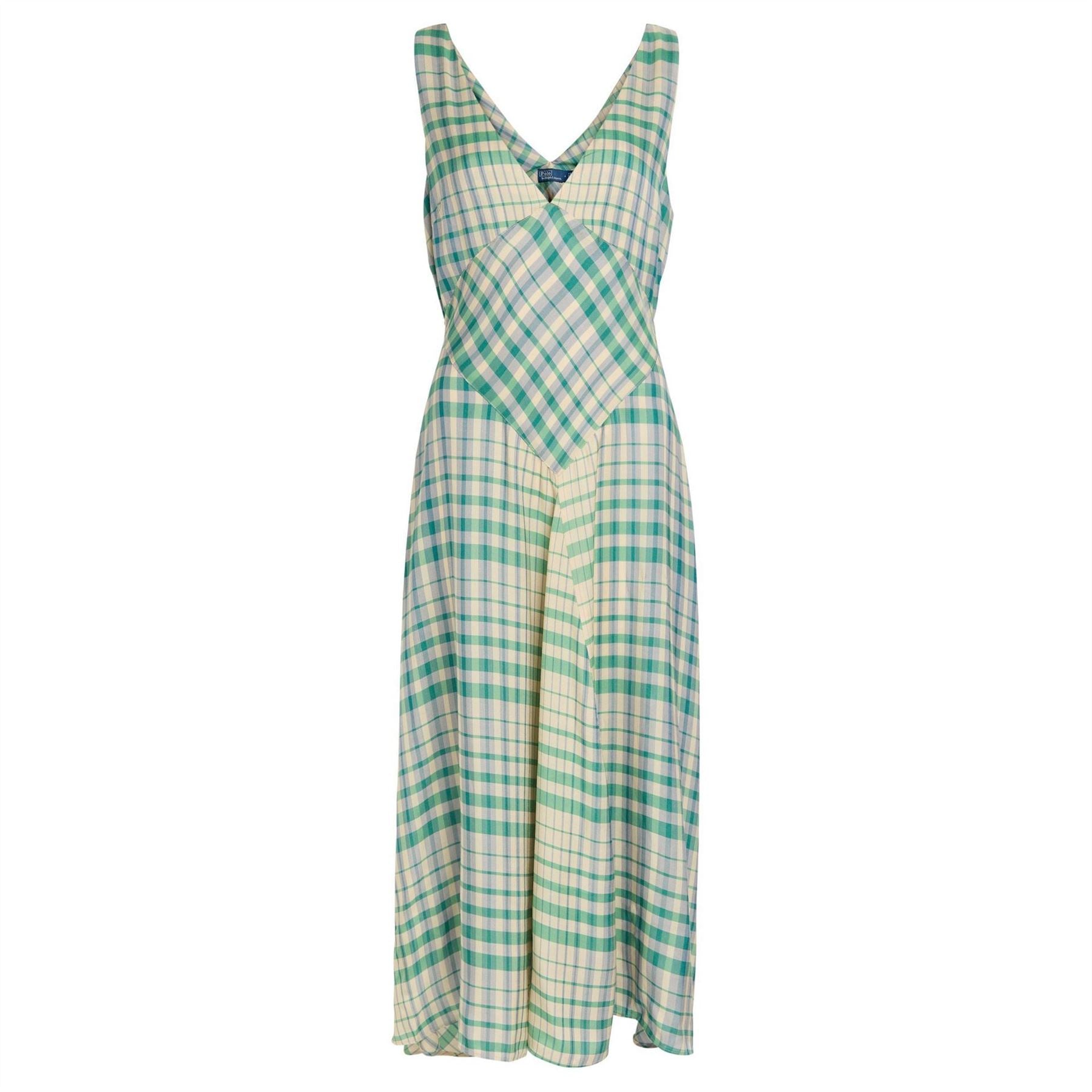 Polo Ralph Lauren Plaid Slvls Slip Dress