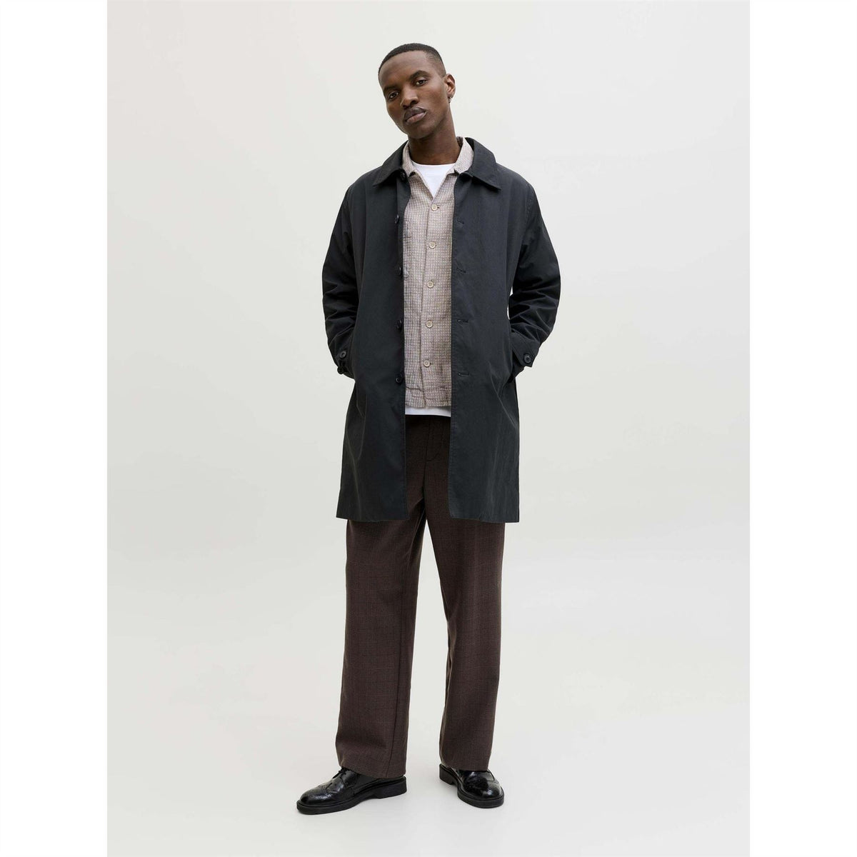 Jack and Jones Jprblamatt Linen Blend Long Sleeve Overshirt