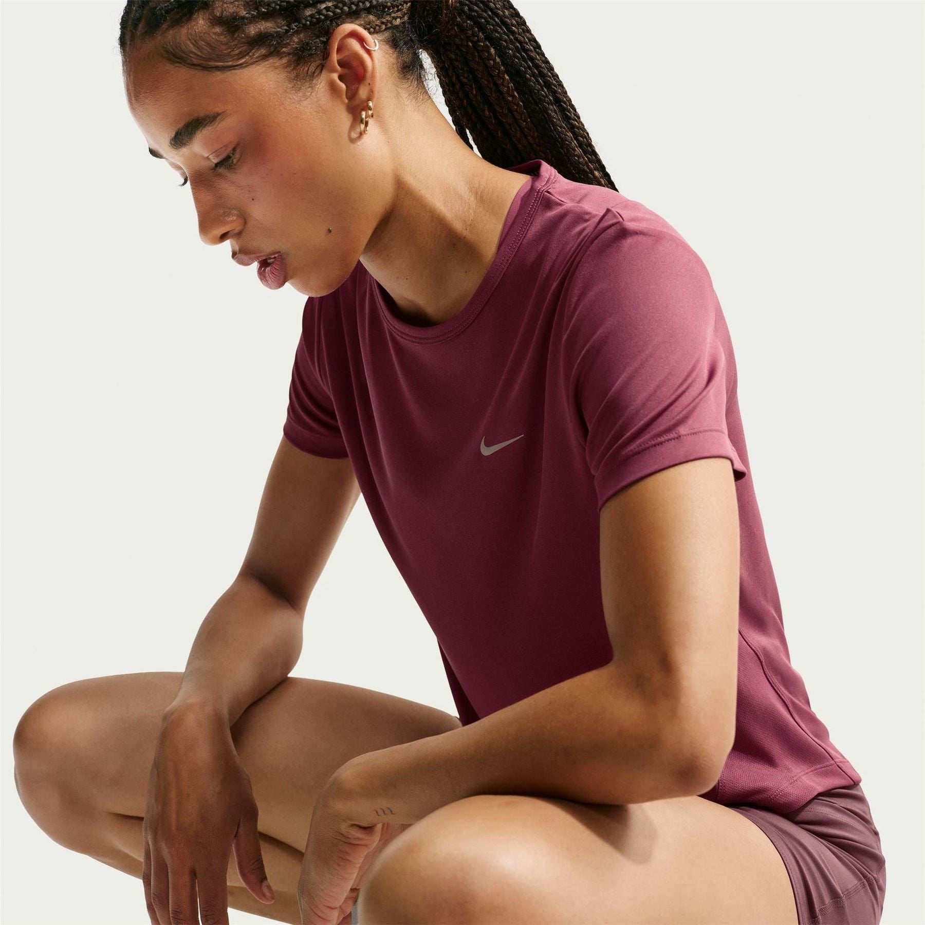 Nike Womens Tempo Dri Fit Short Sleeve Running Top
