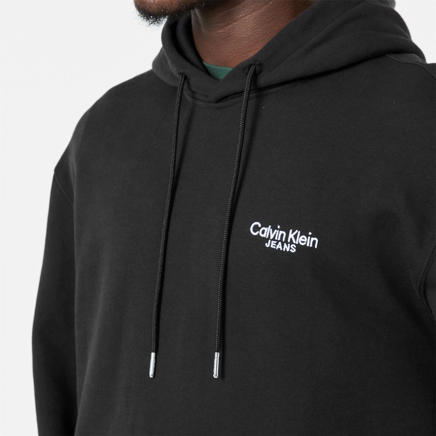 Calvin Klein Jeans Back Print Hooded Neck Long Sleeve Top