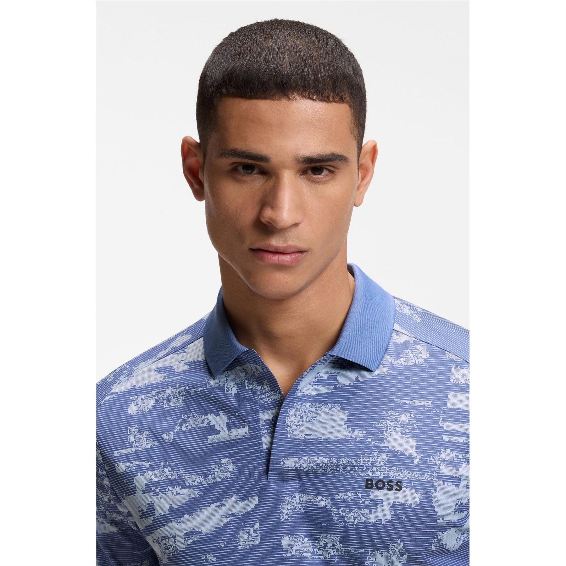 Boss Active Repeat Short Sleeve Slim Fit Polo Shirt