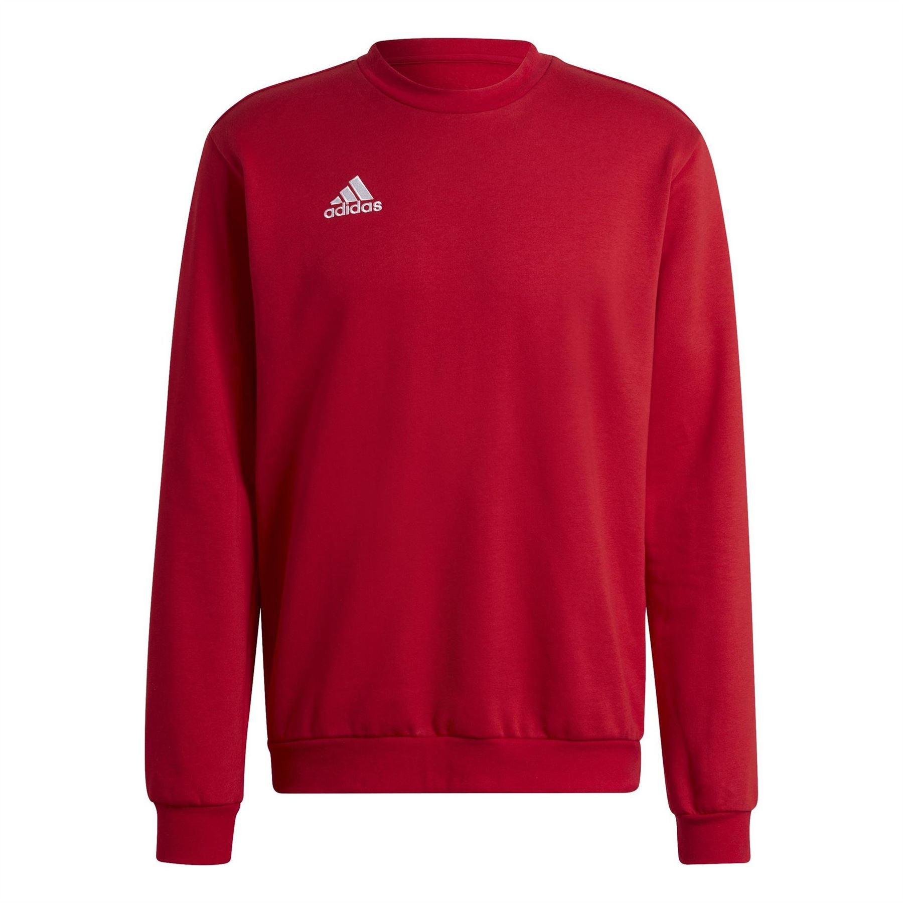 adidas Crew Neck Ribbed Collar Long Sleeve Sweatshirt