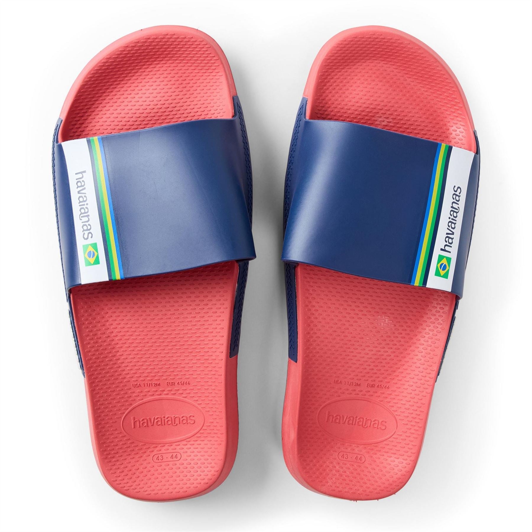 Havaianas Mens Hav. Slide Brasil Red 43 44 Flip Flops