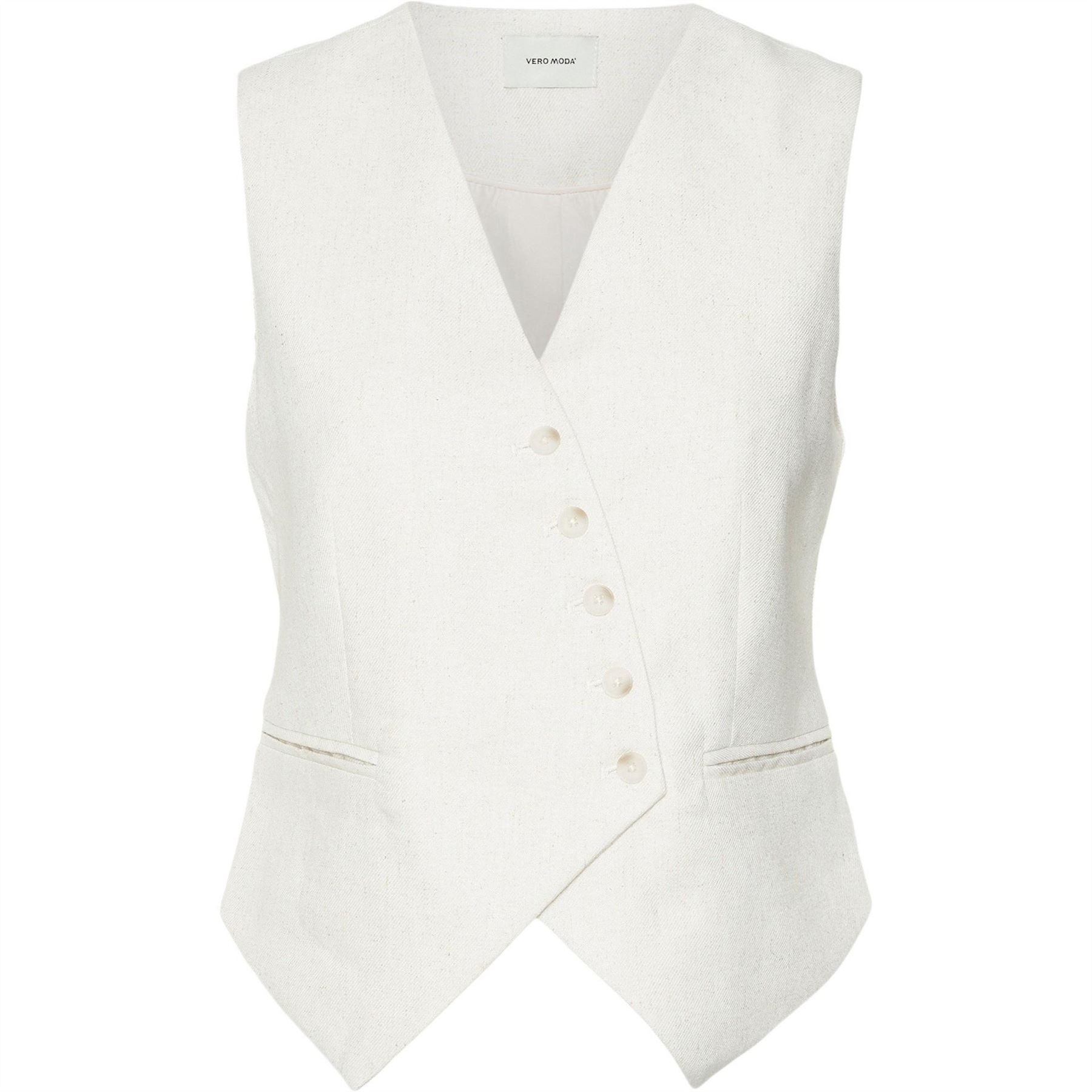 Vero Moda Linen Regular Fit Short Vest