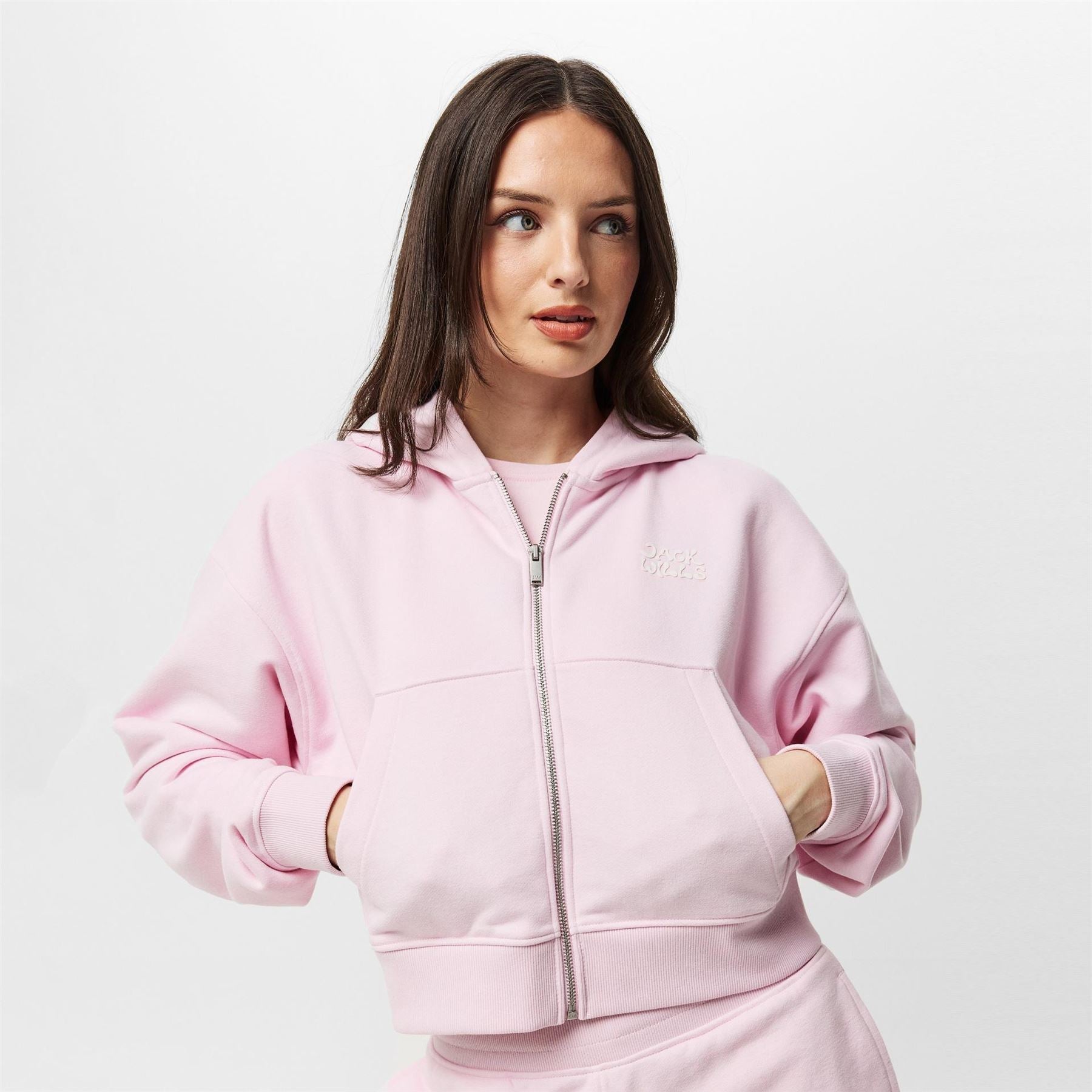 Jack Wills Cropped Relaxed Fit Hooded Sweatshirt