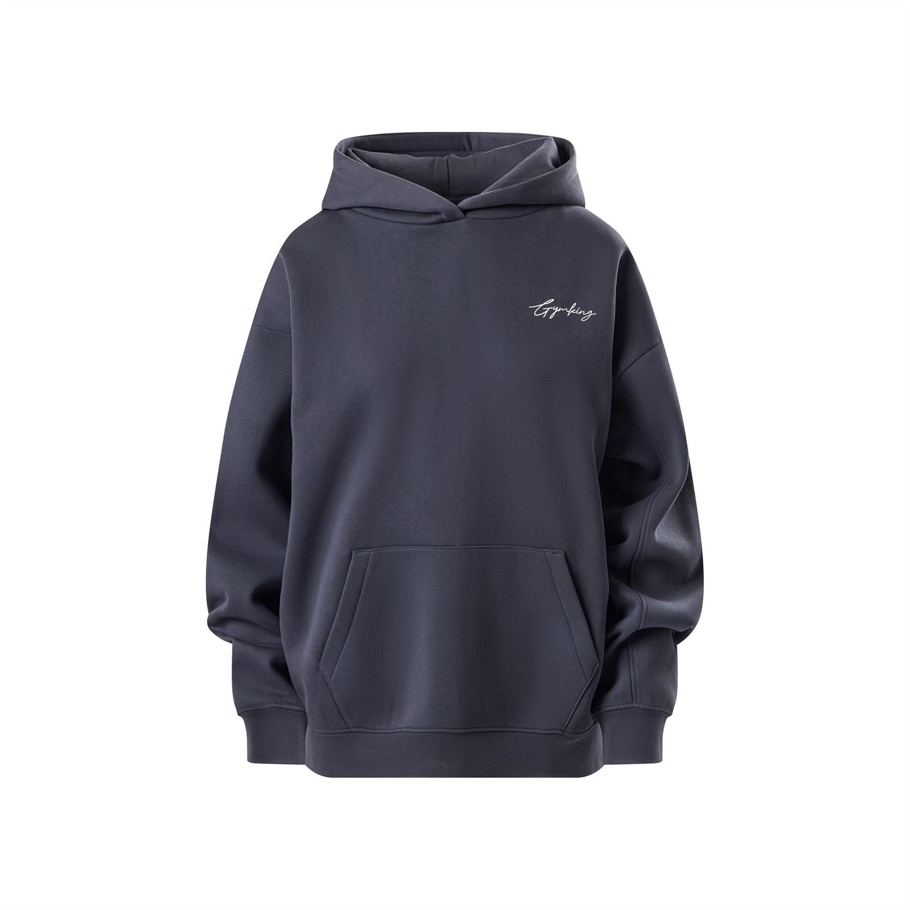 Gym King Text Graphic Hooded Neck Long Sleeve Oversized Sweatshirt