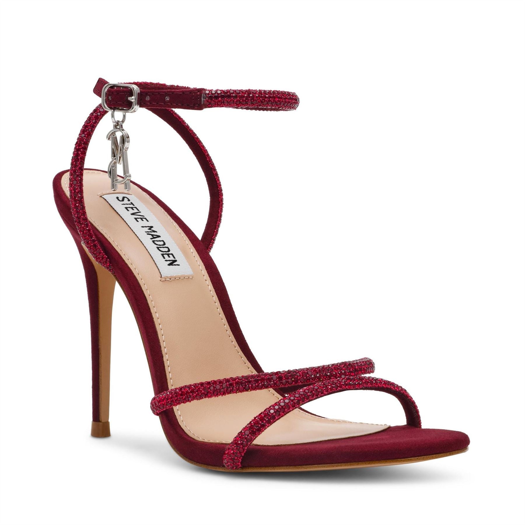 Steve Madden Metallic Open Toe Stiletto Heel Sandals