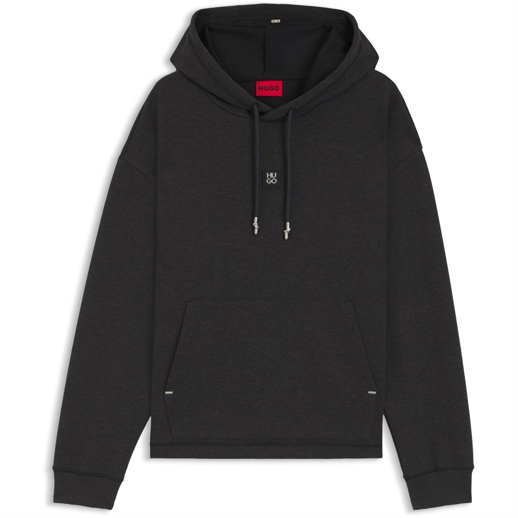 Hugo Hooded Neck Drop Shoulder Sweatshirt