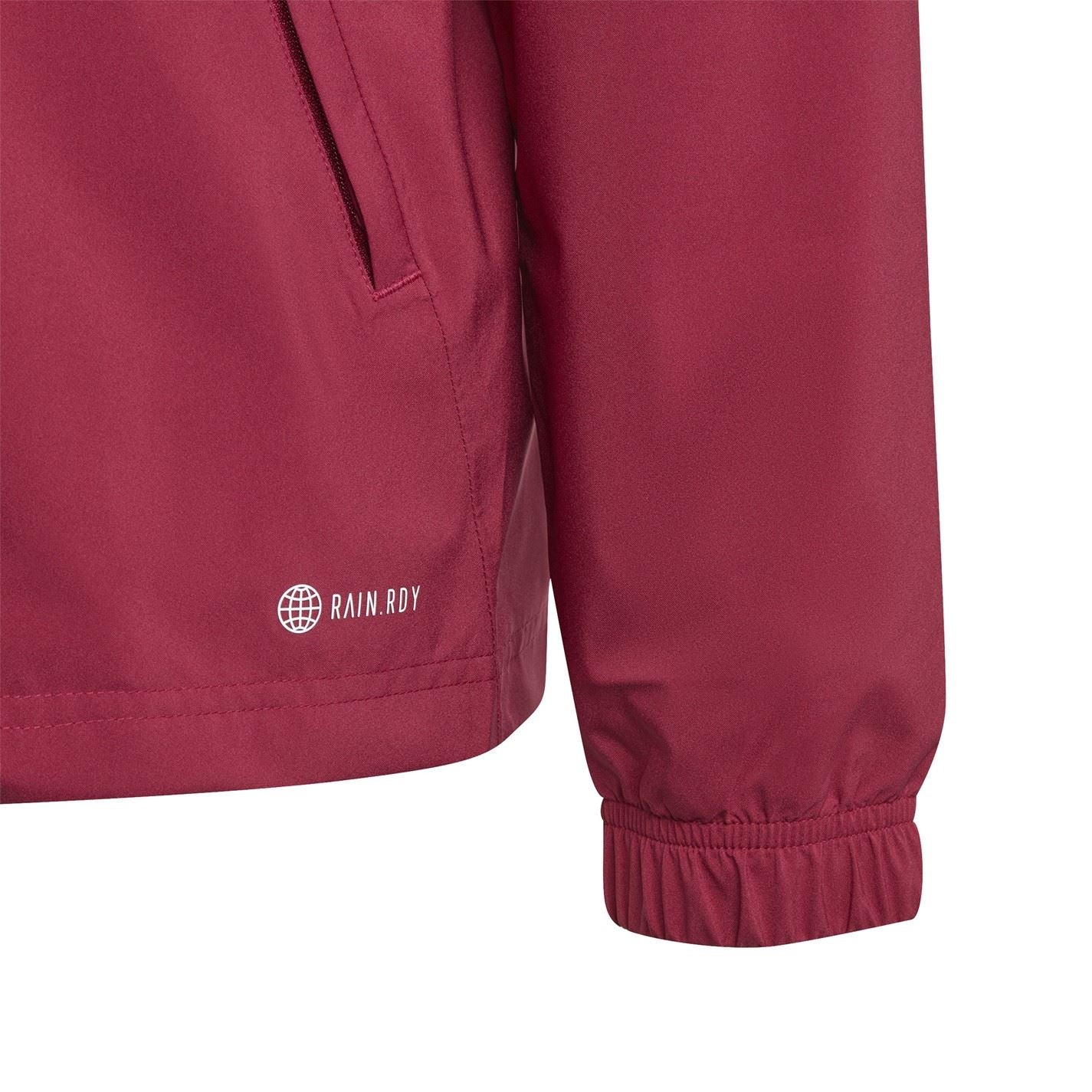 adidas Three Stripes Full Zipper Rain Coat with Side Stripes
