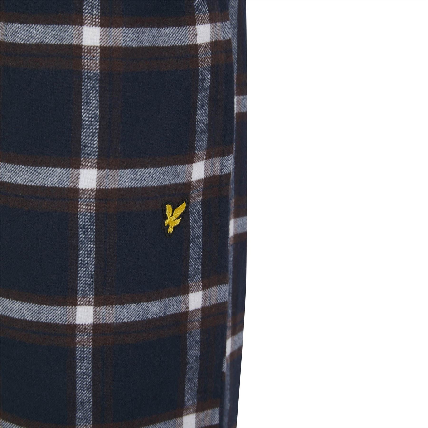 Lyle and Scott Flannel Collared Neck Long Sleeve Pyjama Set