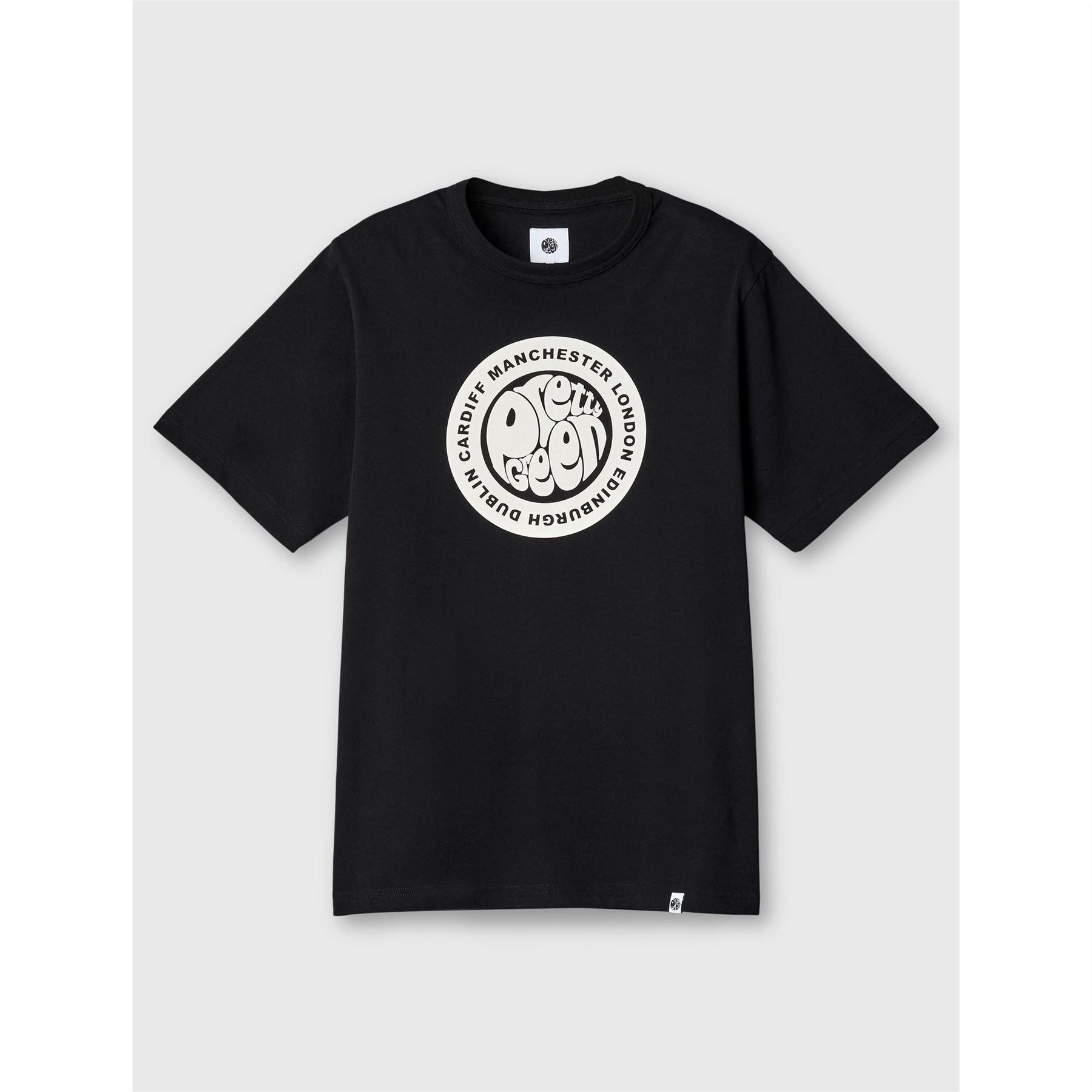 Pretty Green Tour Logo Print Regular Fit Crew Neck T-Shirt
