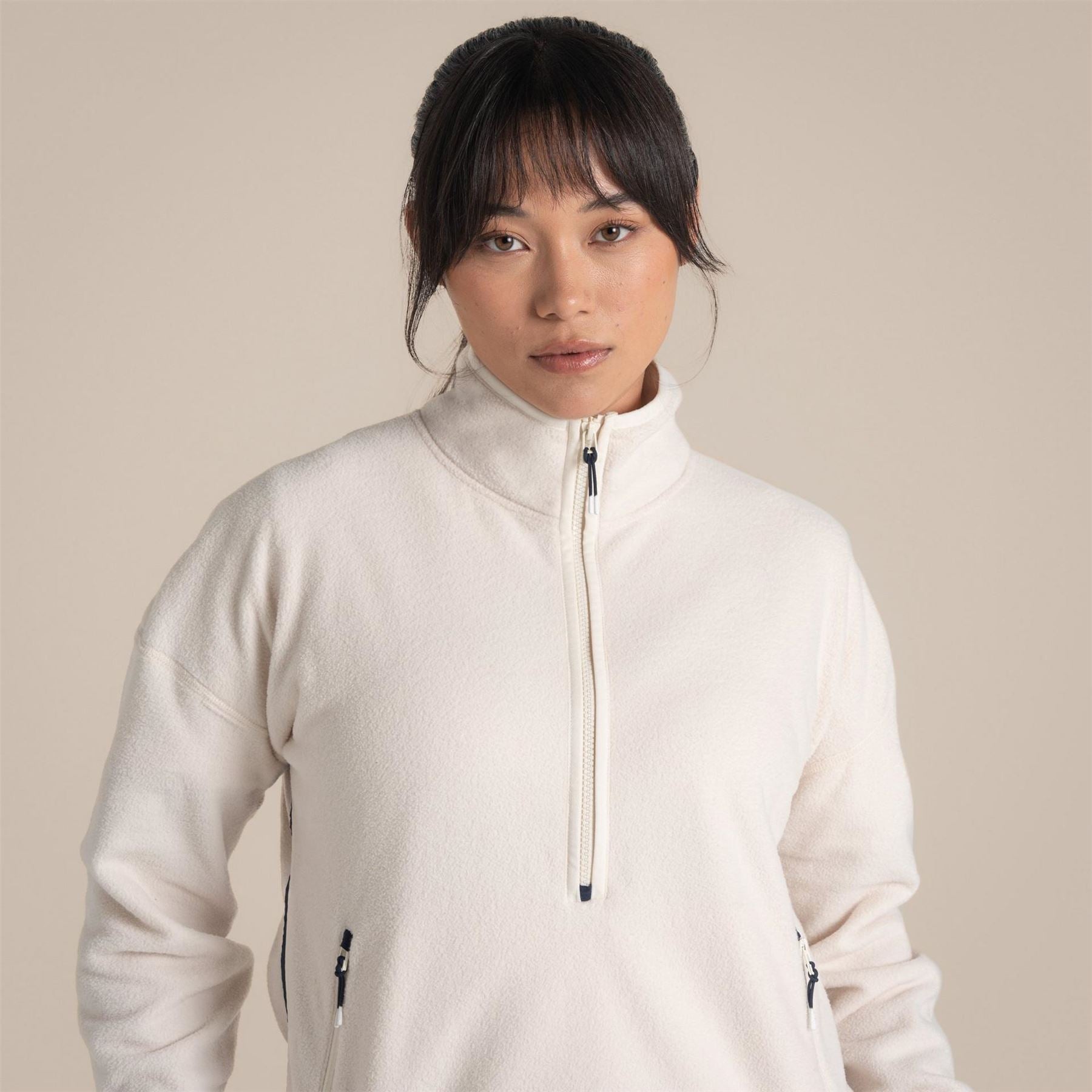 Craghoppers Zipped Pocket Funnel Neck Long Sleeve Sweatshirt