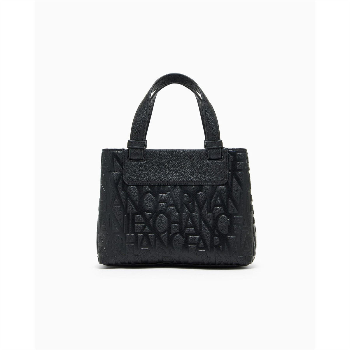 Armani Exchange Tote Handbag with All-Over Logo and Charm
