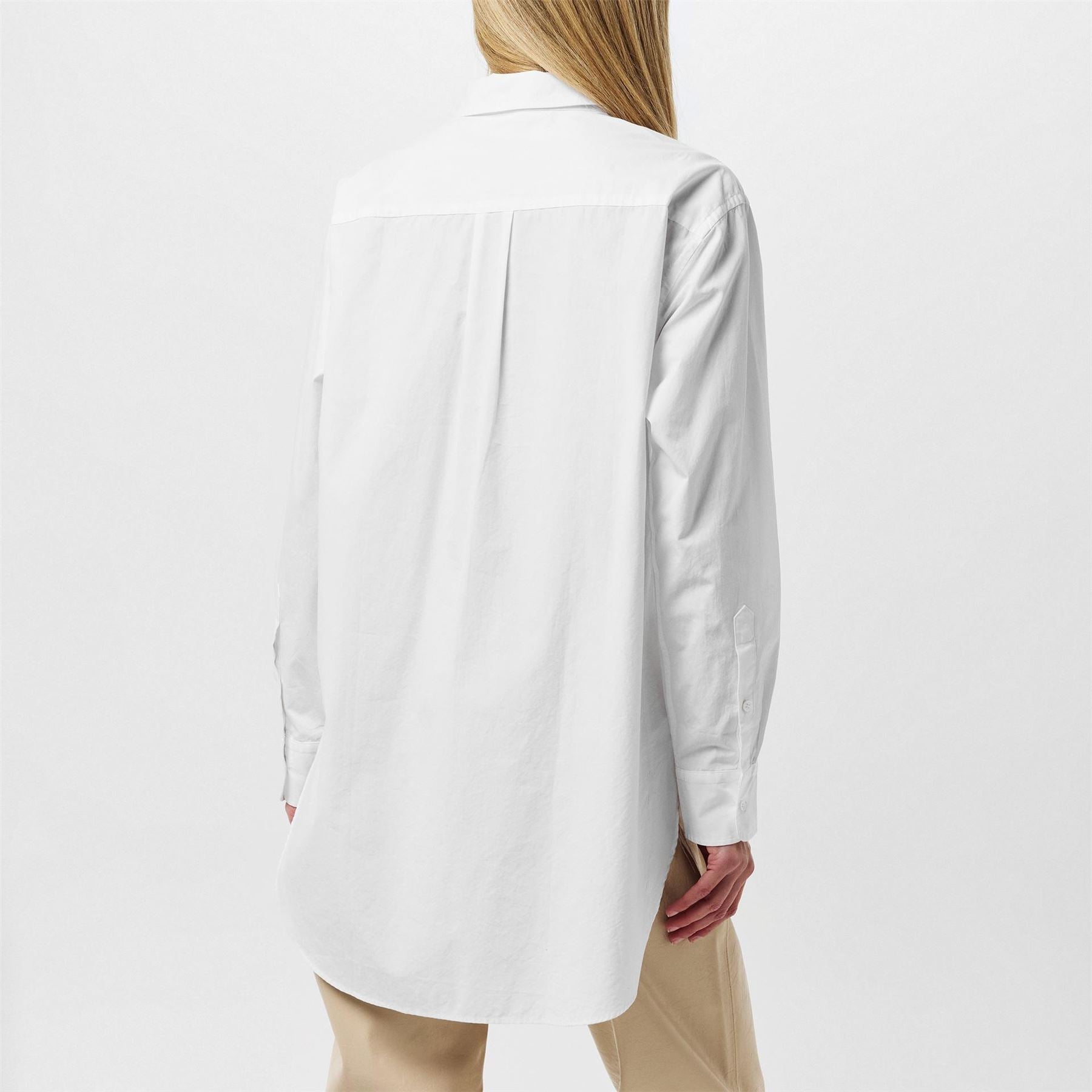 Boss Bostucci Button Down Blouse, Lightweight Semi Sheer Cotton Shirt