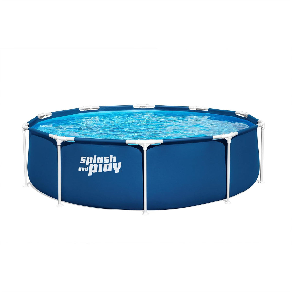 Bestway And Play 10ft X 30in Dark Blue Round Steel Pro Above Ground Pool