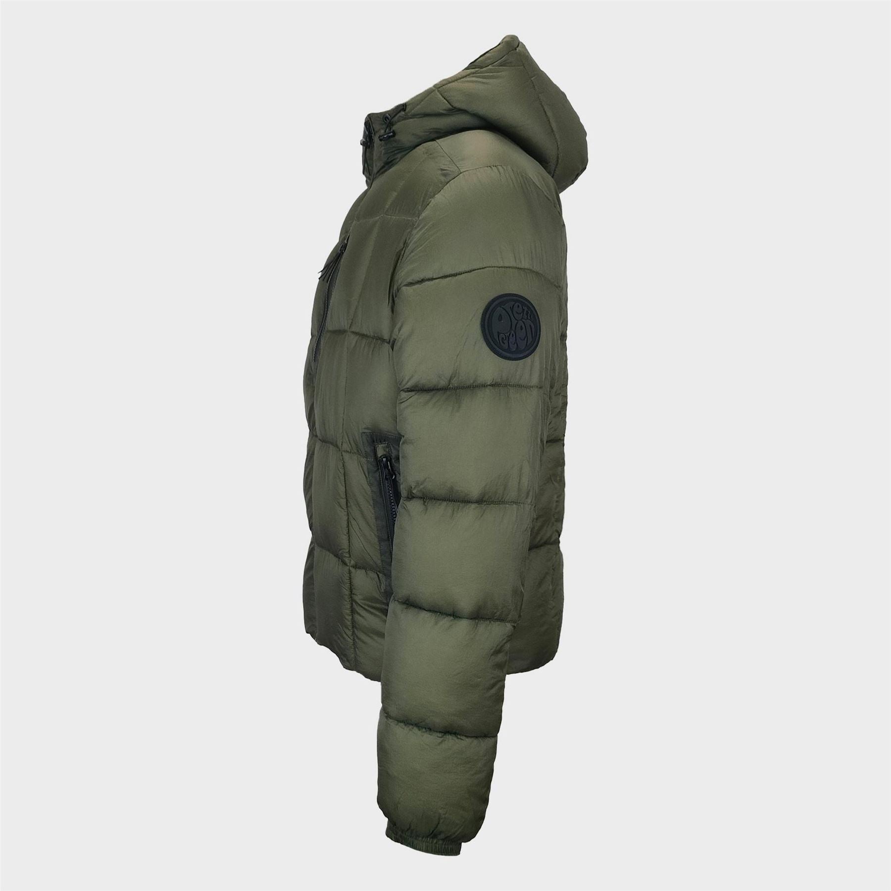 Pretty Green Trafford Weather Resistant Long Sleeve Short Puffer Jacket