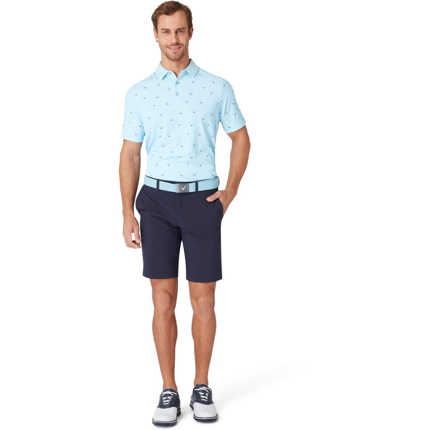 Callaway All Over Print Short Sleeve Performance Polo Shirt