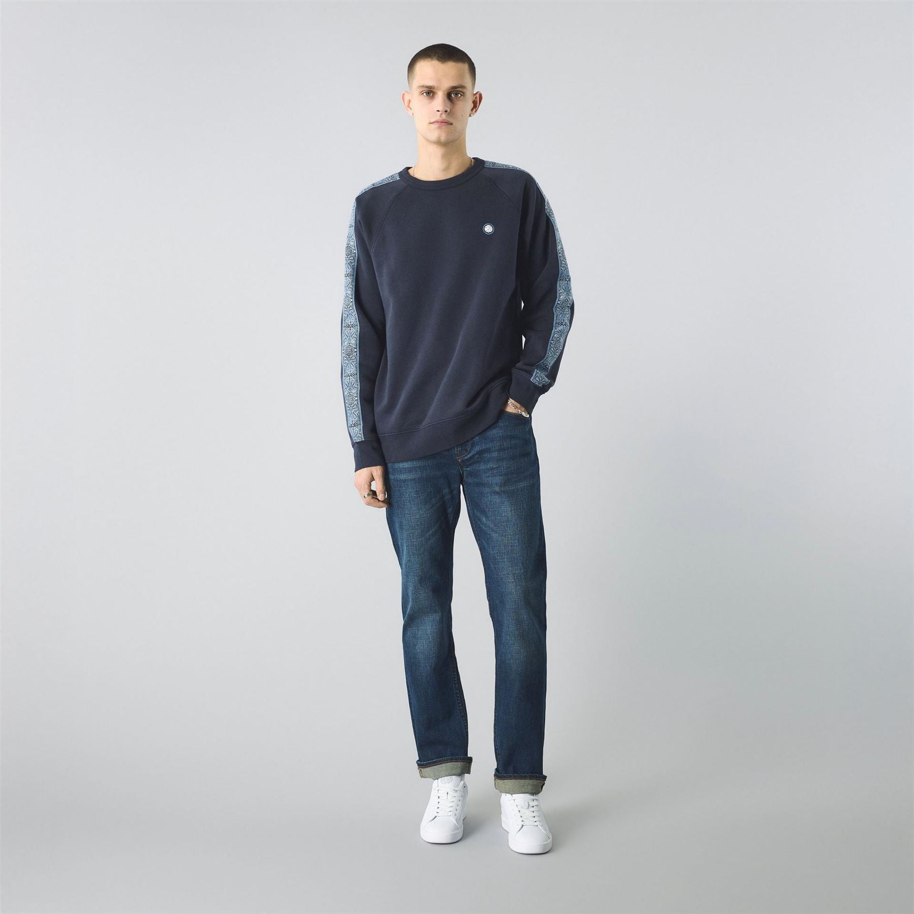Pretty Green Crew Neck Regular Fit Sweater
