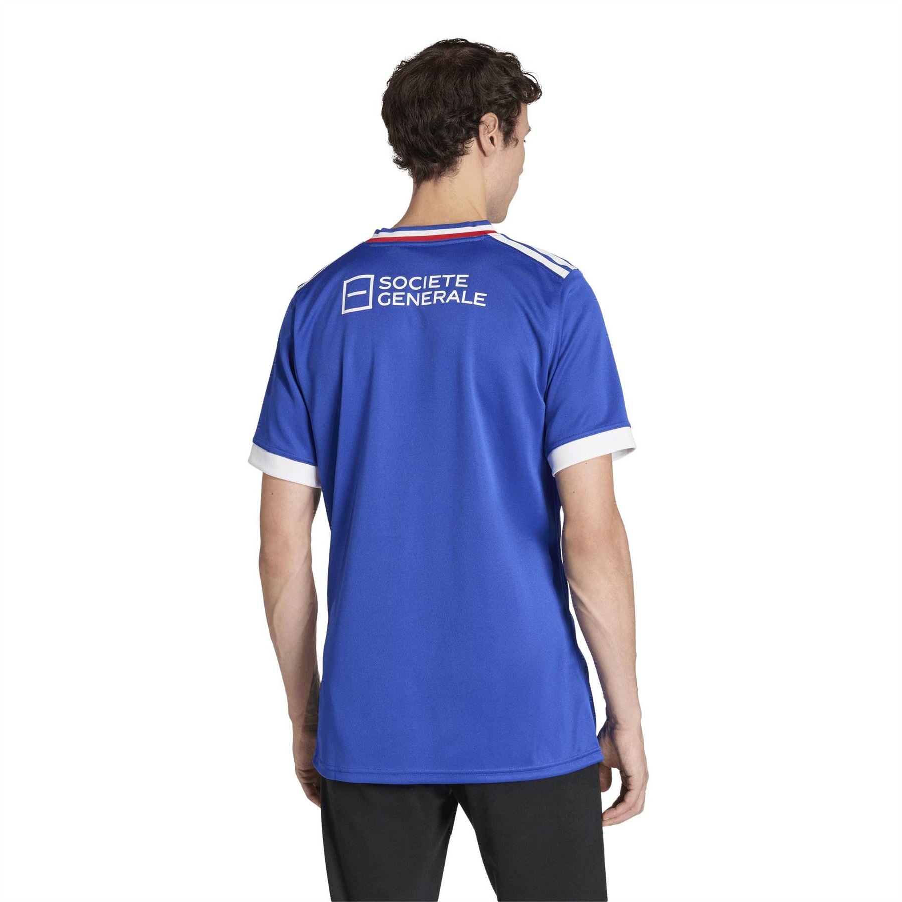 adidas Notched Neck Ribbed Collar Short Sleeve Jersey Shirt