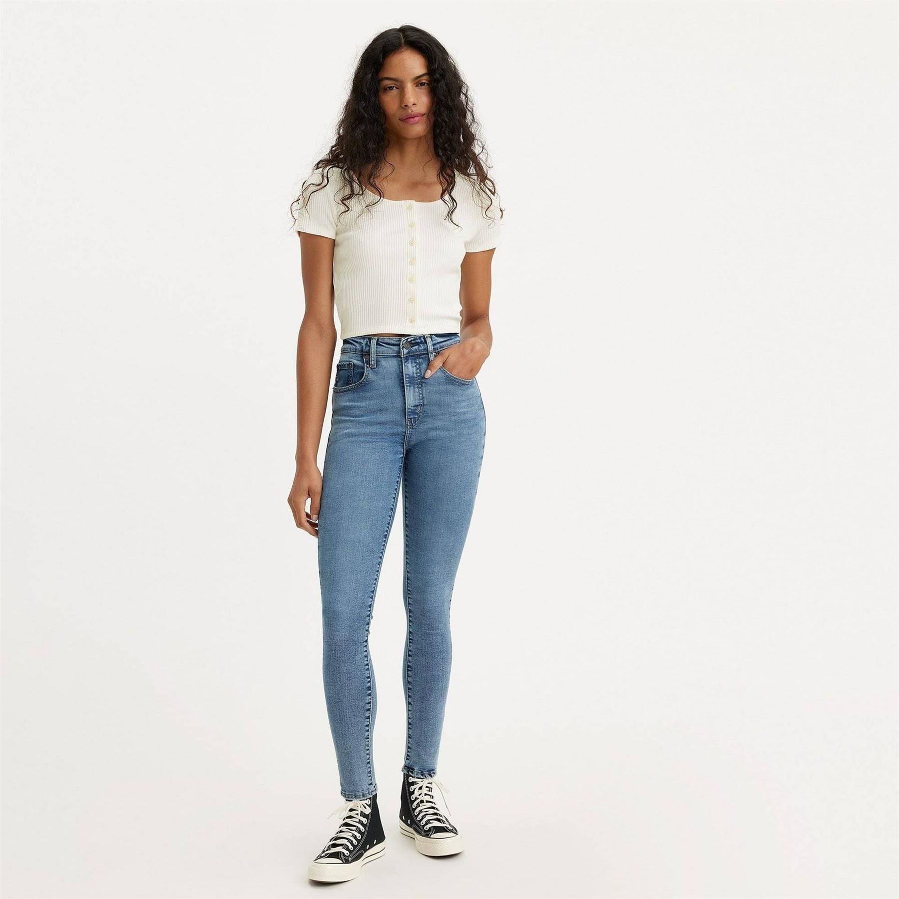 Levis 721 High Rise Cotton Stretch Skinny Jeans