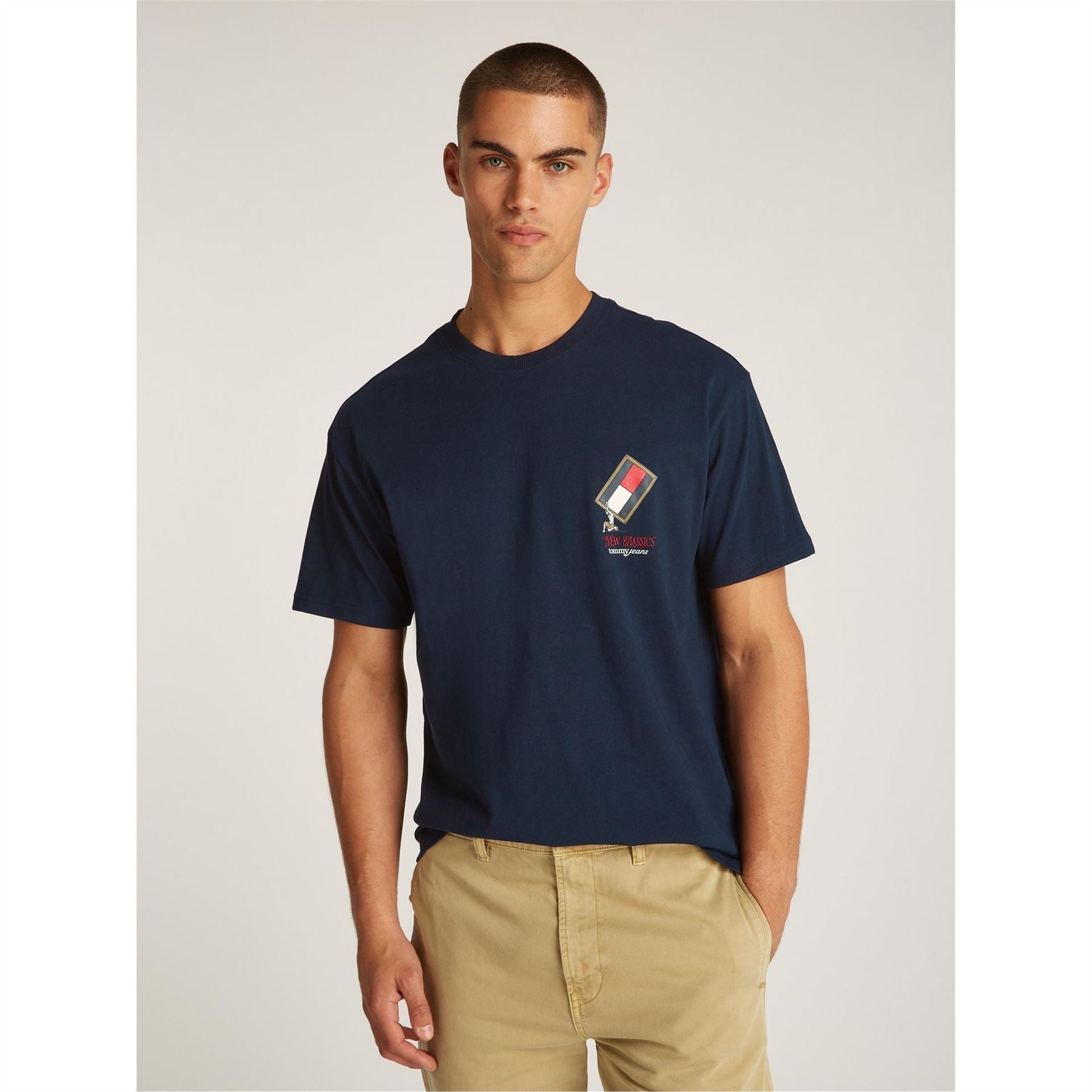 Tommy Jeans Regular Fit Novelty Crew Neck T-Shirt