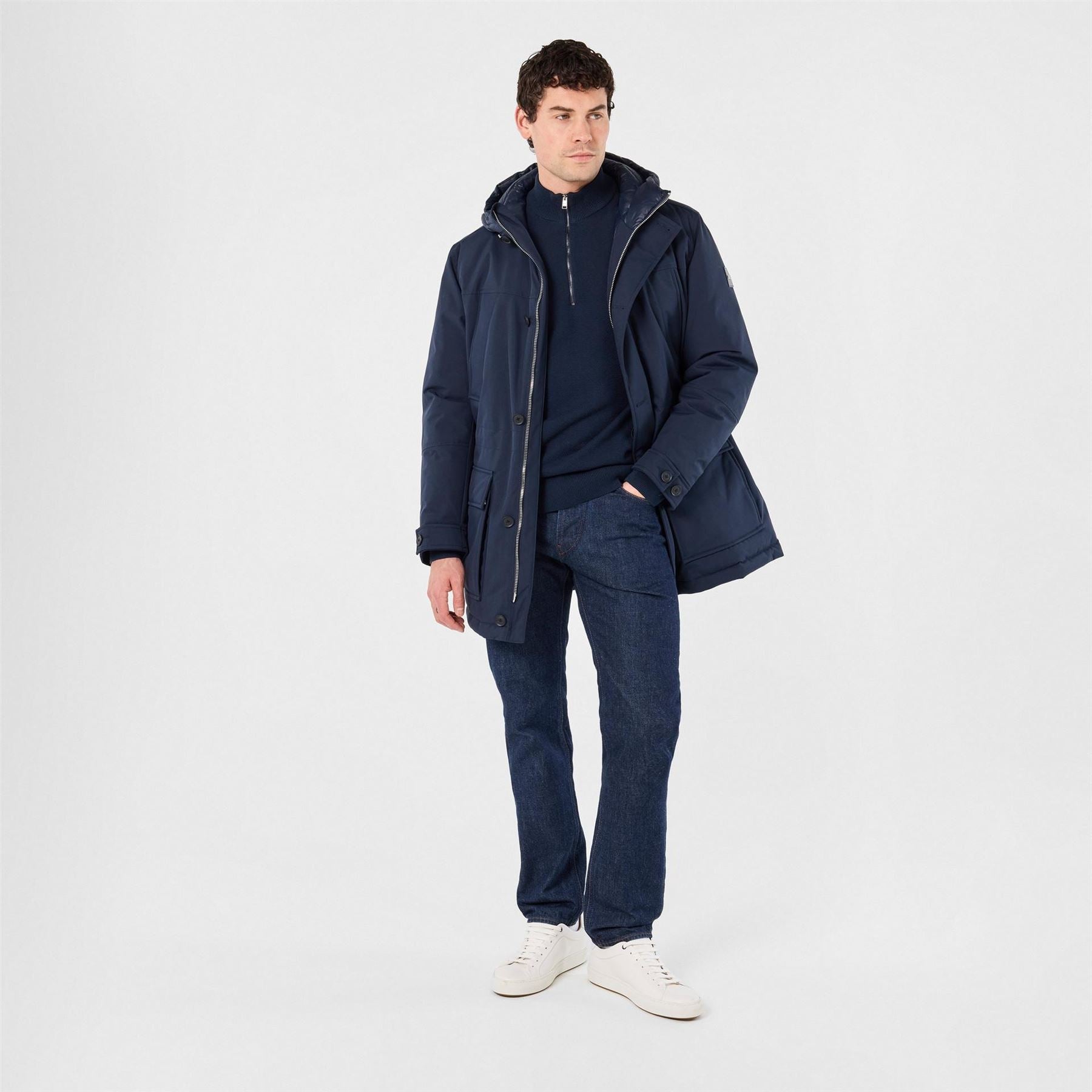 Boss H Detoni Hooded Long Sleeve Button Parka