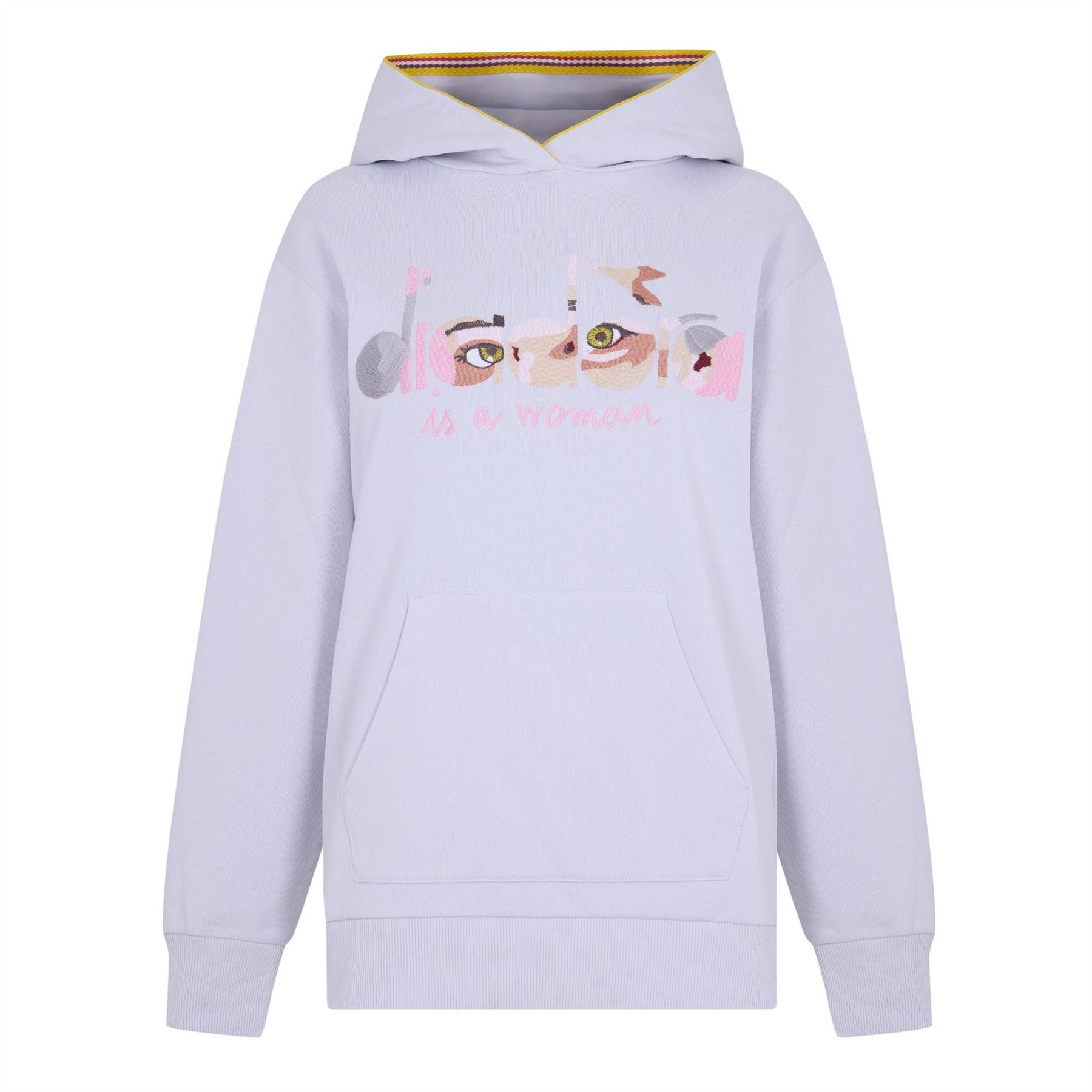 Diadora Embroidered Hooded Neck Long Sleeve Sweater