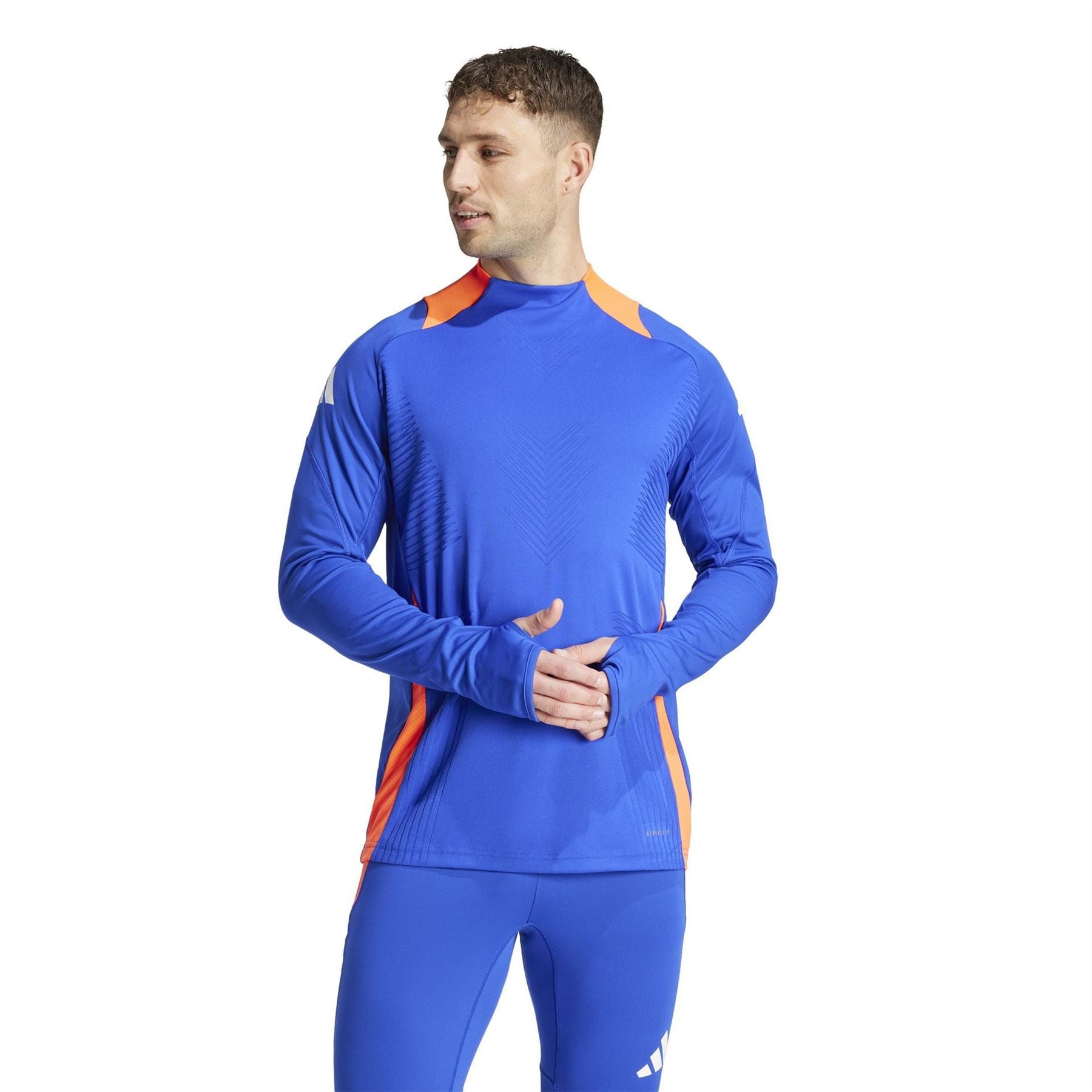 adidas Mock Neck Raglan Sleeve Slim Fit T-Shirt