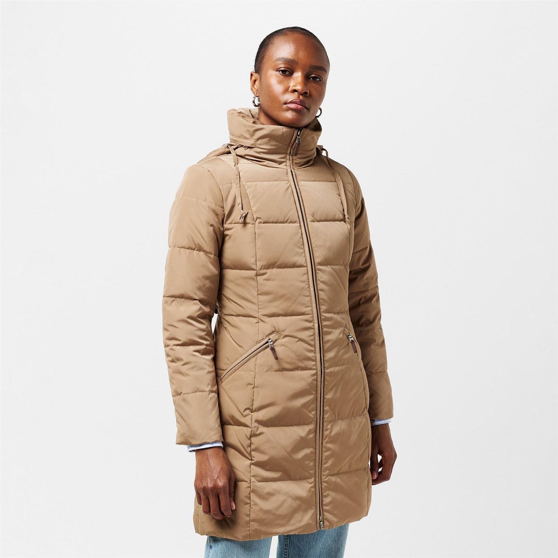 Lauren by Ralph Lauren Rlhoody Puff Real Leather Medium Puffer Jacket