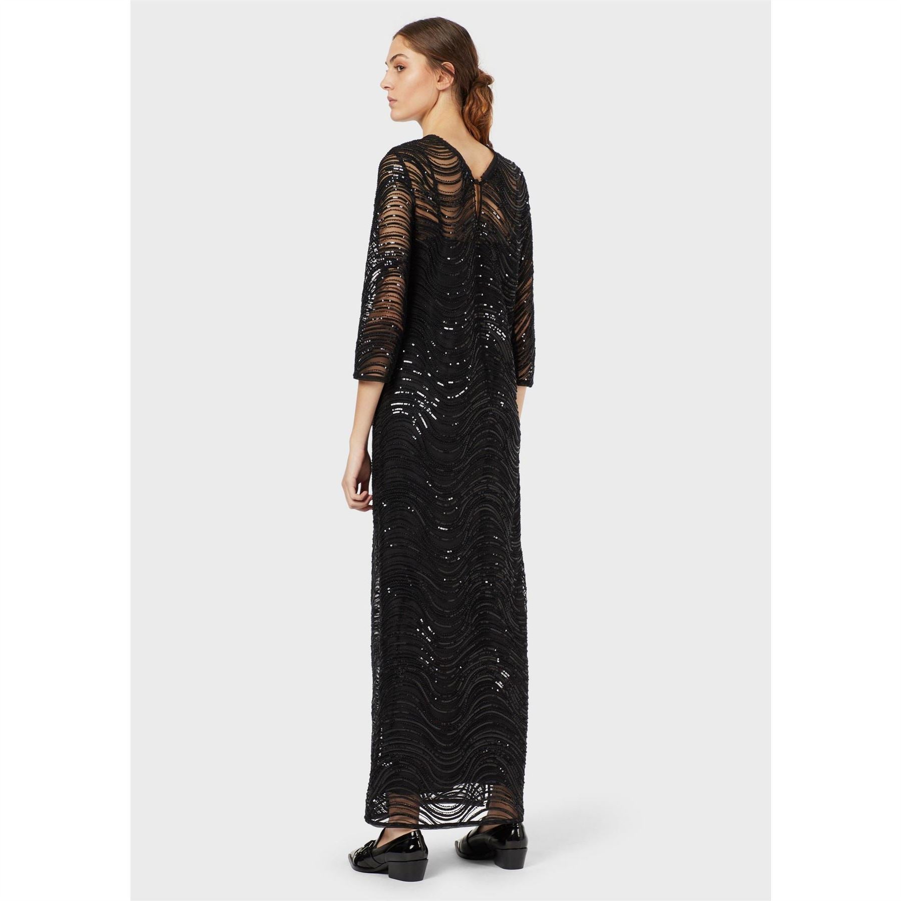 Emporio Armani Lace Textured Maxi Dress