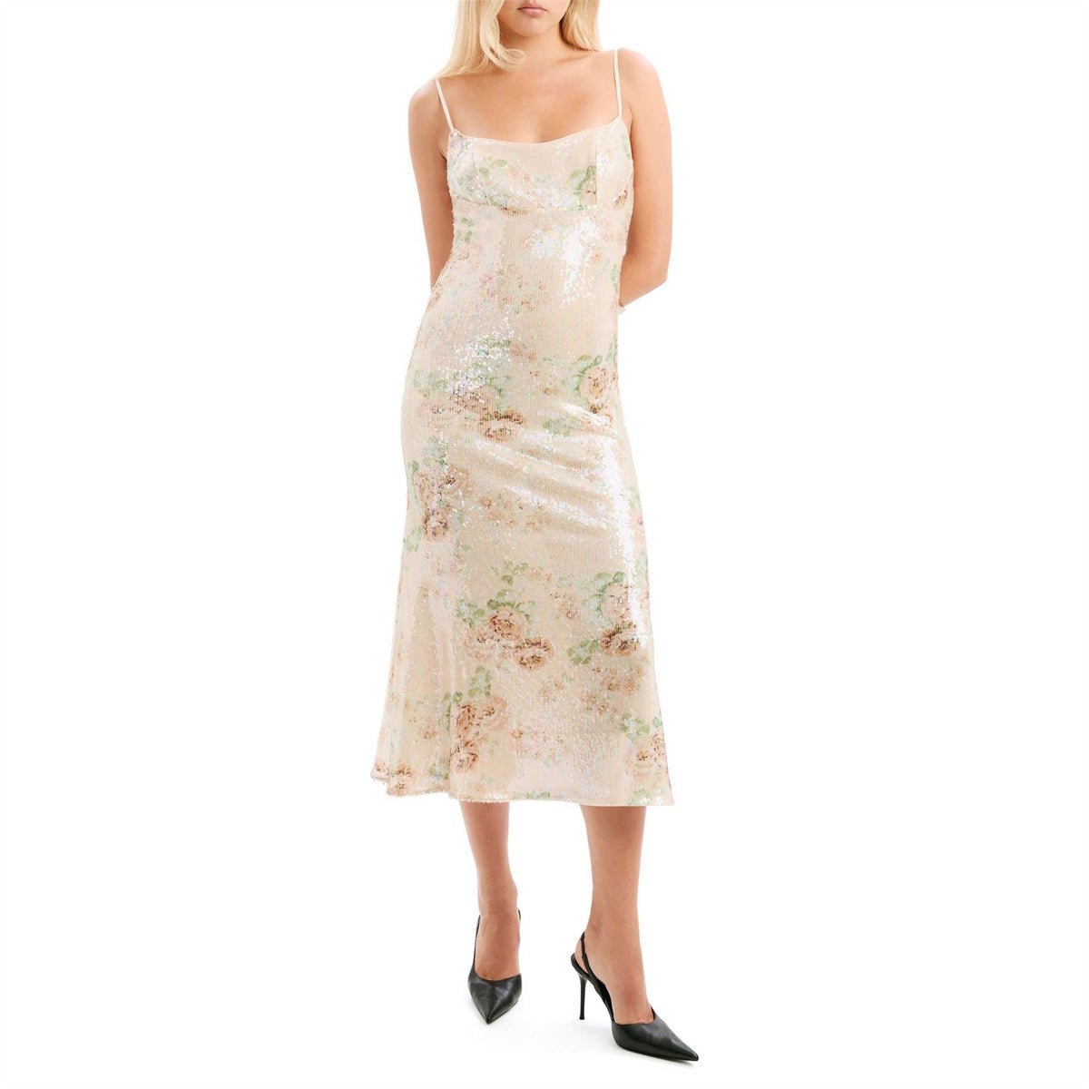 Bardot Adoni Sequin Mesh Midi Dress