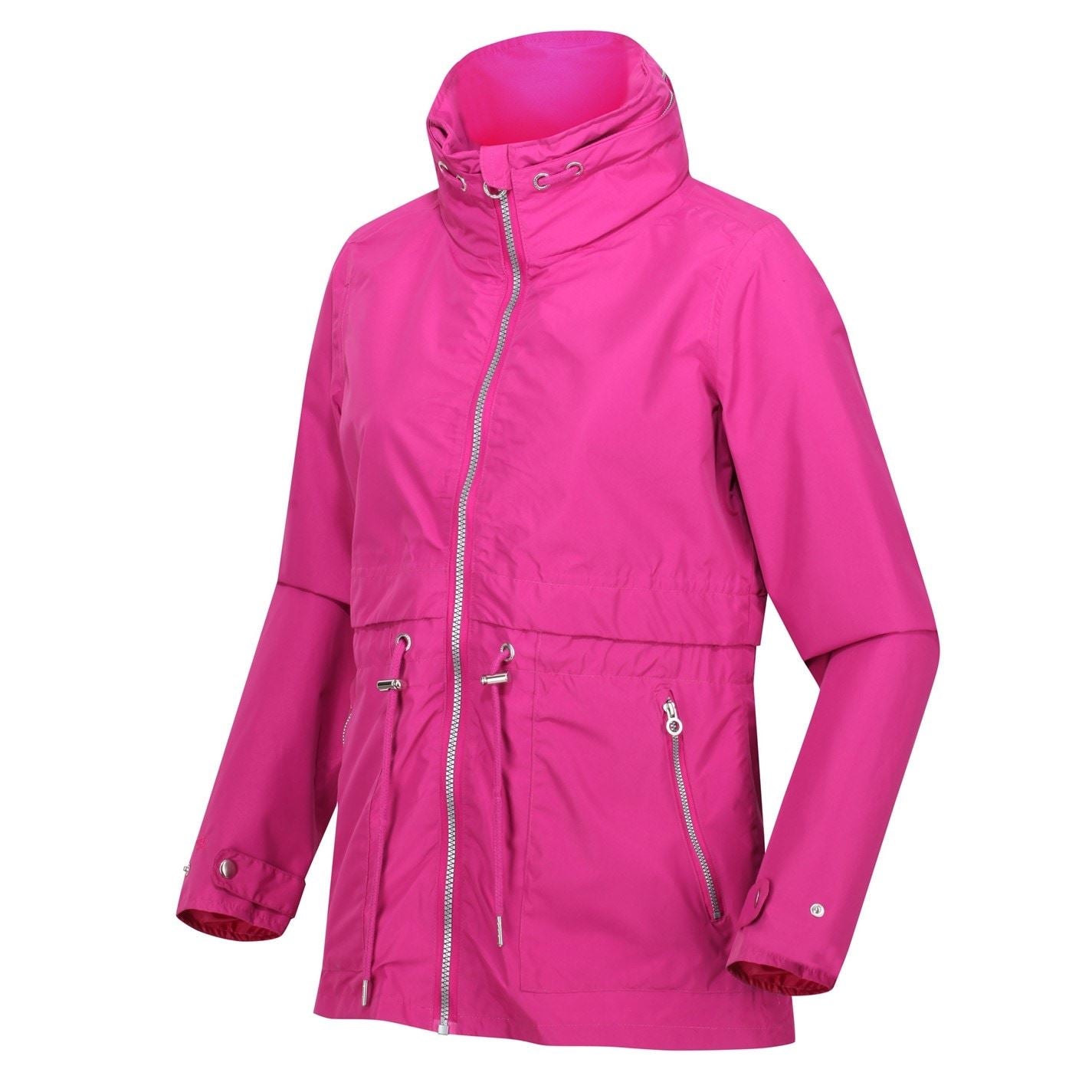 Regatta Nadira Solid Patterned Drawstring Rain Jacket