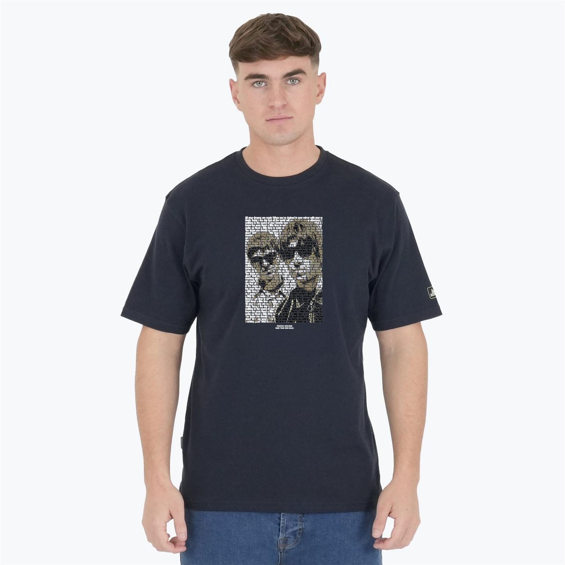 Peaceful Hooligan Brothers Lettering Regular Fit T-Shirt