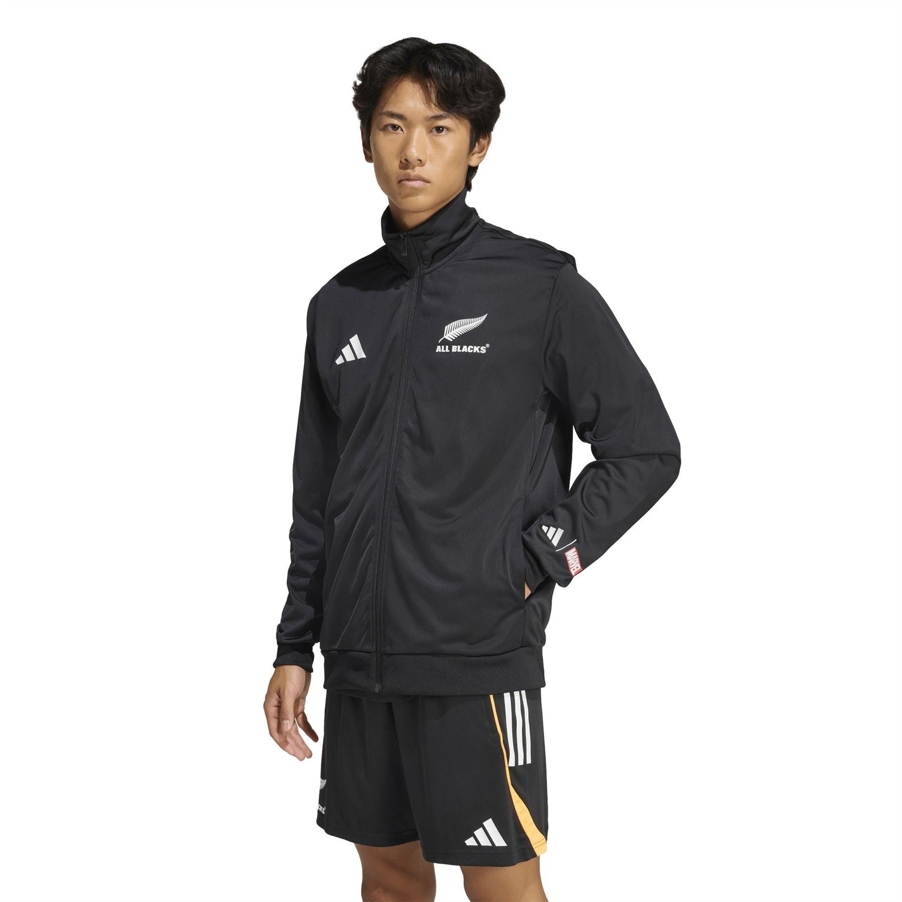 adidas Mens All Blacks X Marvel Tracksuit Top