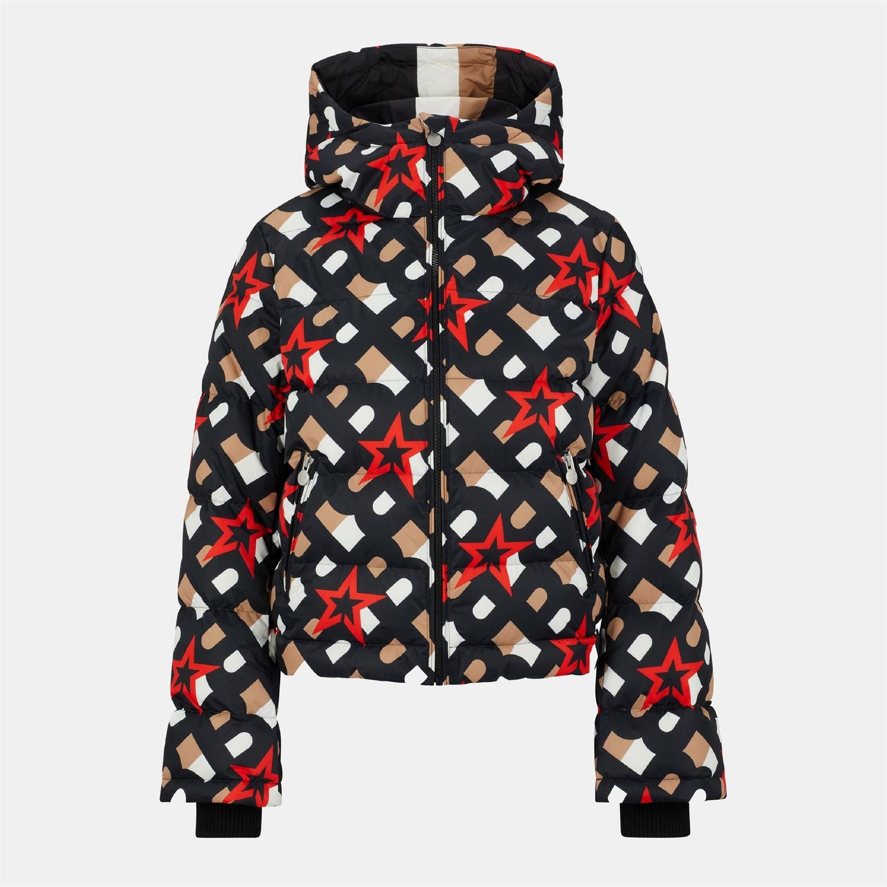 Boss Solid Patterned Zipped Pocket Ski Jacket