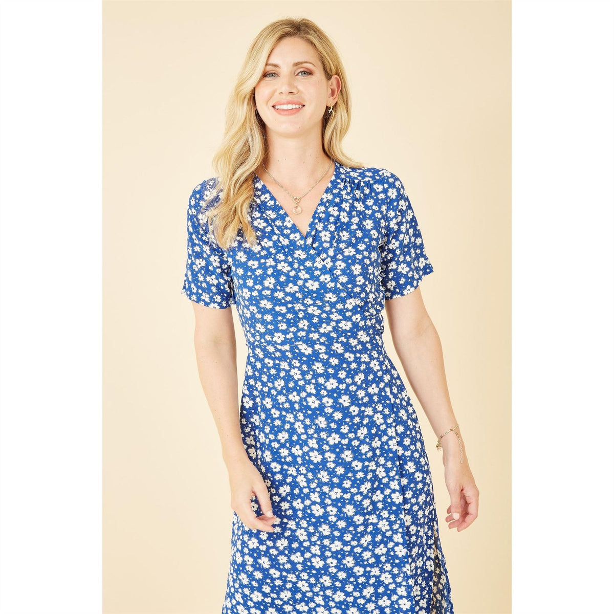 Mela London Ditsy Print Wrap Over Dress