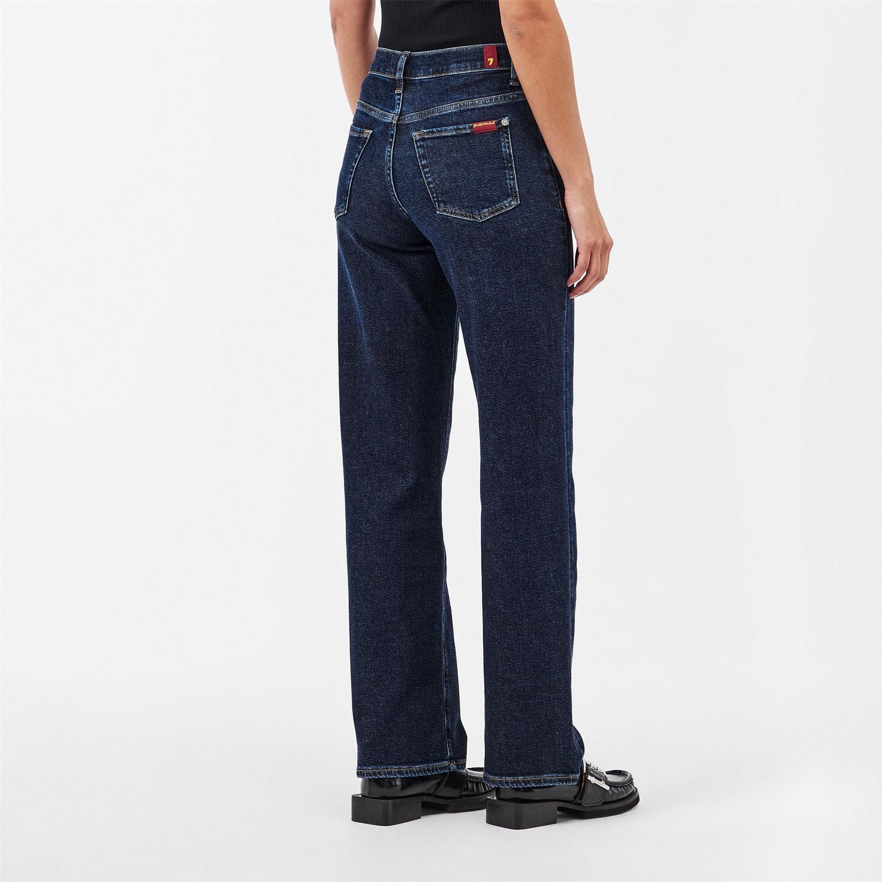 7 For All Mankind Stovepipe Five Pocket Straight Leg Jeans