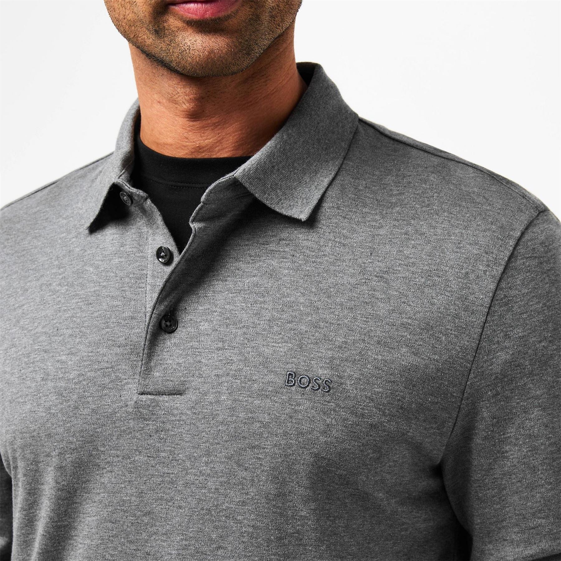 Boss Hbb Pado 30 Long Sleeve Polo Shirt, Iconic Logo Embroidered